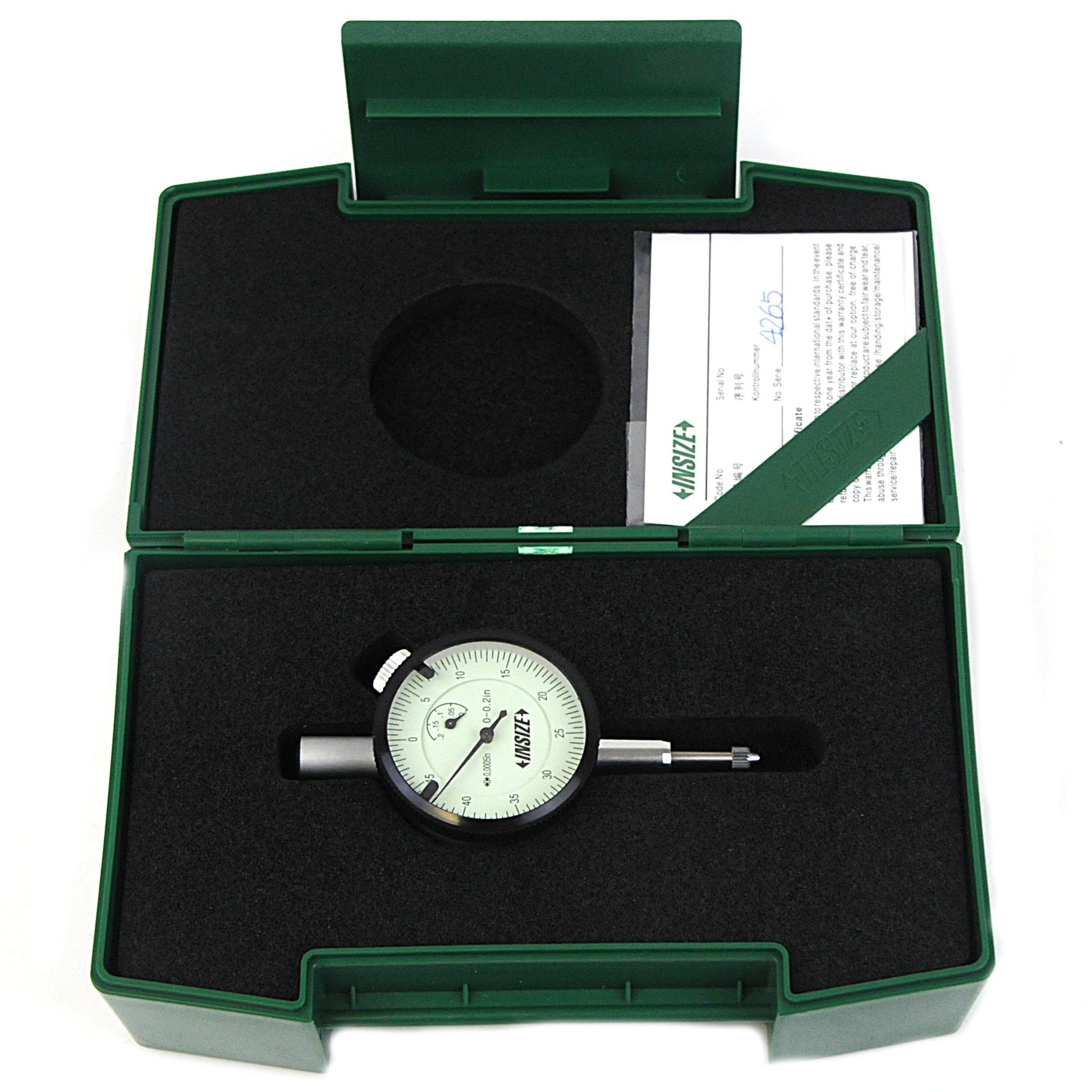 INSIZE Measuring Equipment Insize Imperial Compact Dial Indicator Range 0 - 0.2" Series 2304-0205