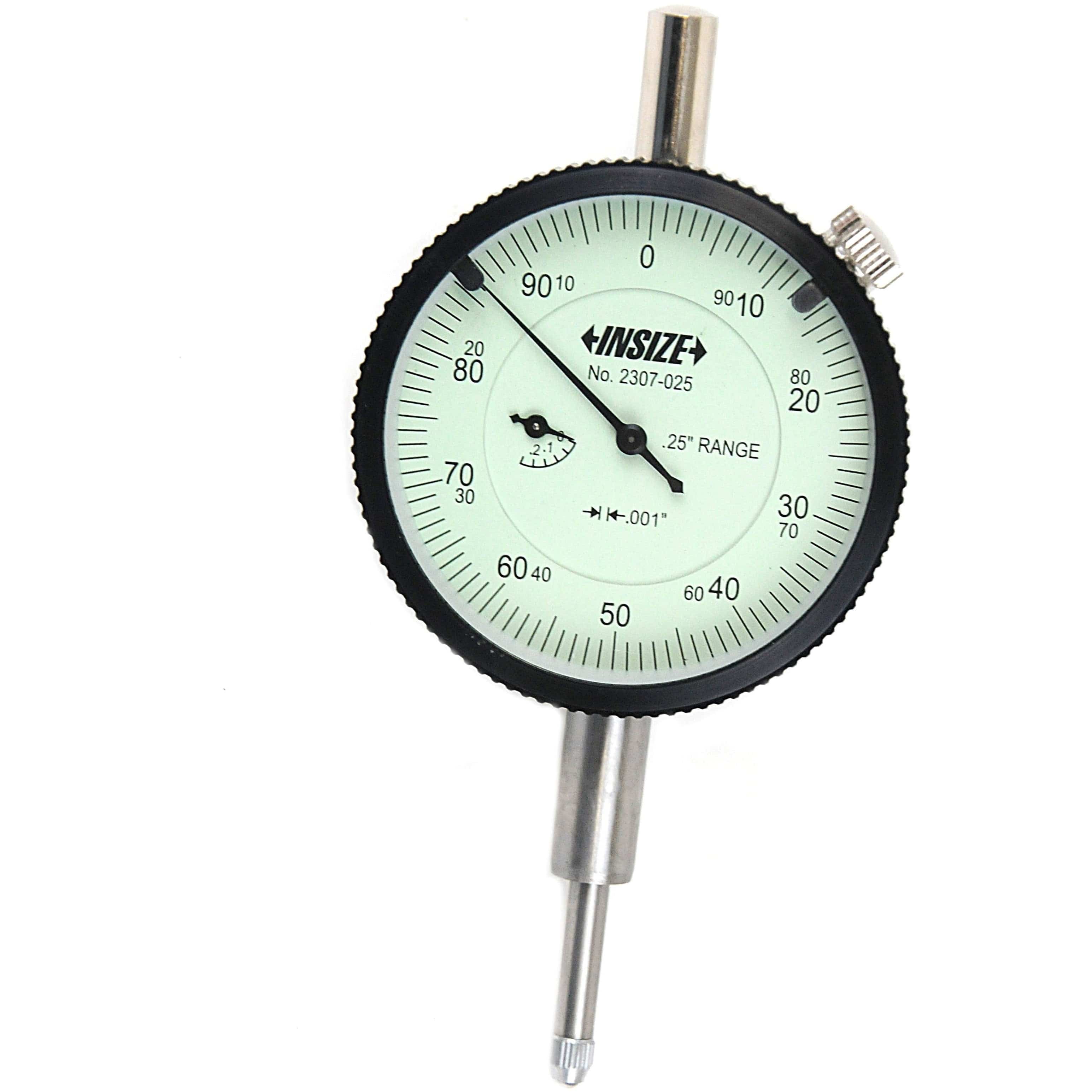 INSIZE Measuring Equipment Insize Imperial Lug Back Dial Indicator 0.25" Range Series 2307-025