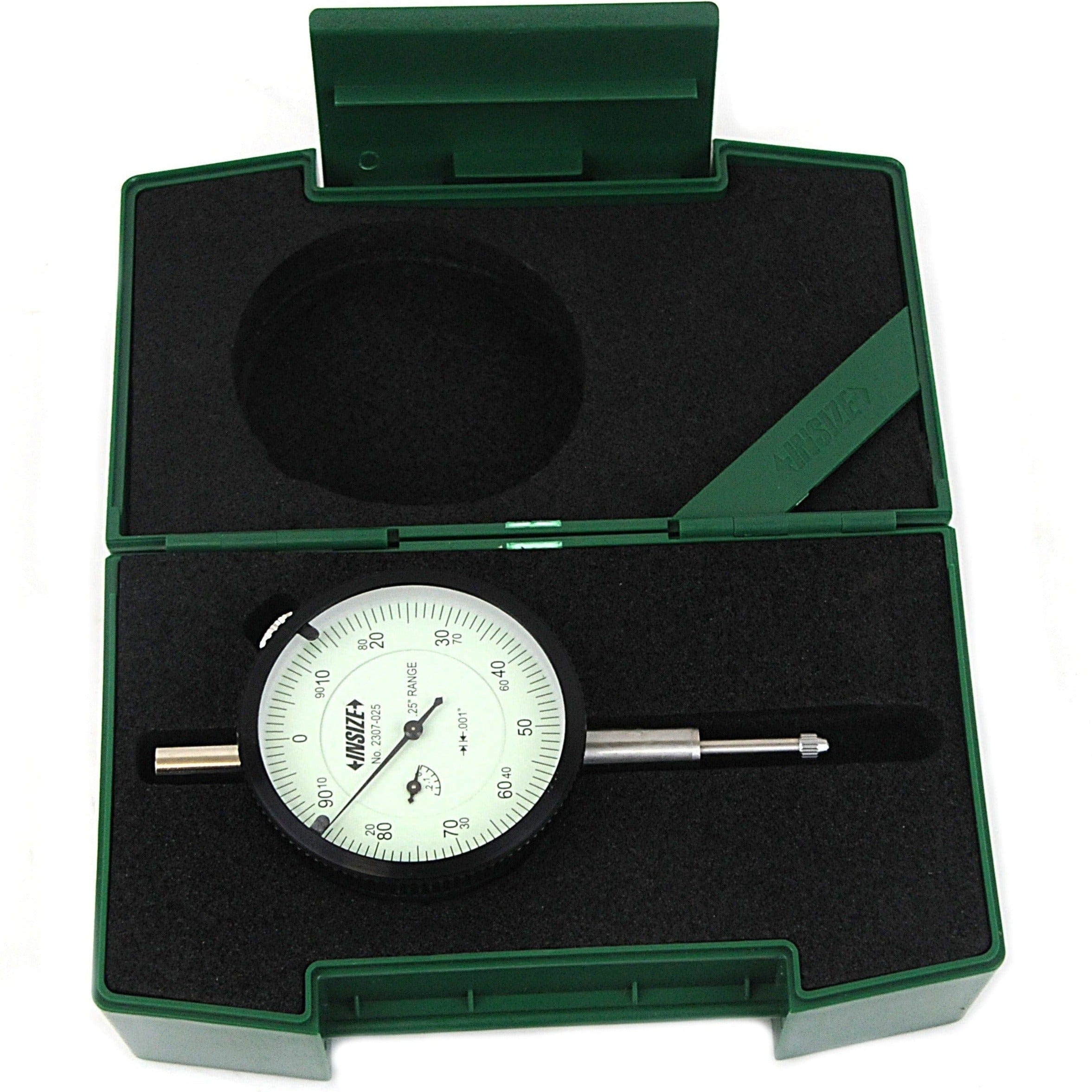 INSIZE Measuring Equipment Insize Imperial Lug Back Dial Indicator 0.25" Range Series 2307-025