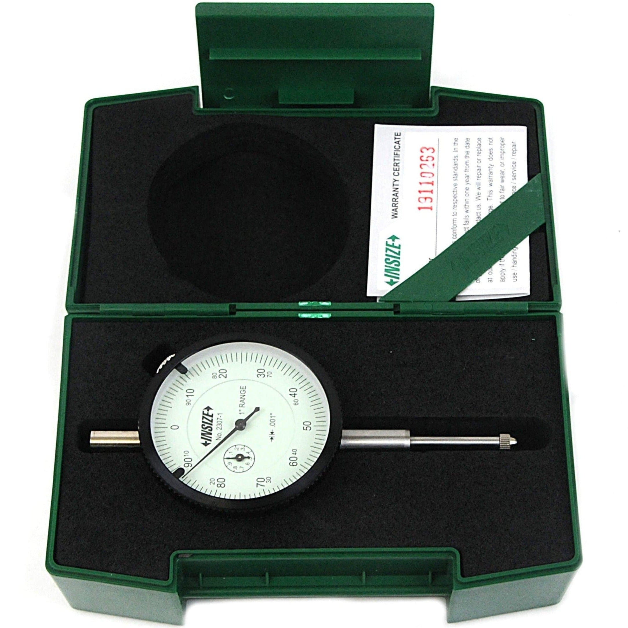 INSIZE Measuring Equipment Insize Imperial Lug Back Dial Indicator 1" Range Series 2307-1