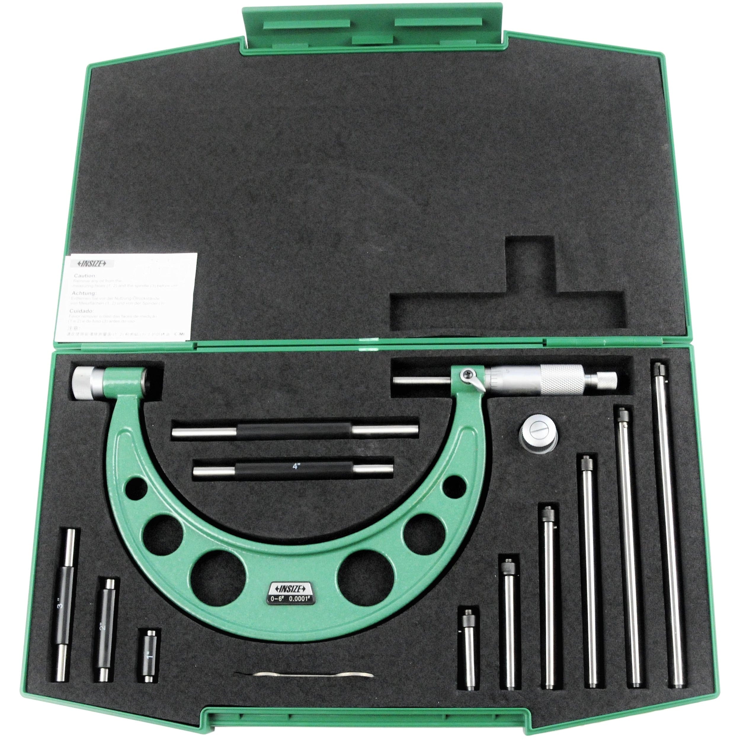 INSIZE Measuring Equipment Insize Imperial Outside Micrometer 0-6" Range Series 3206-6