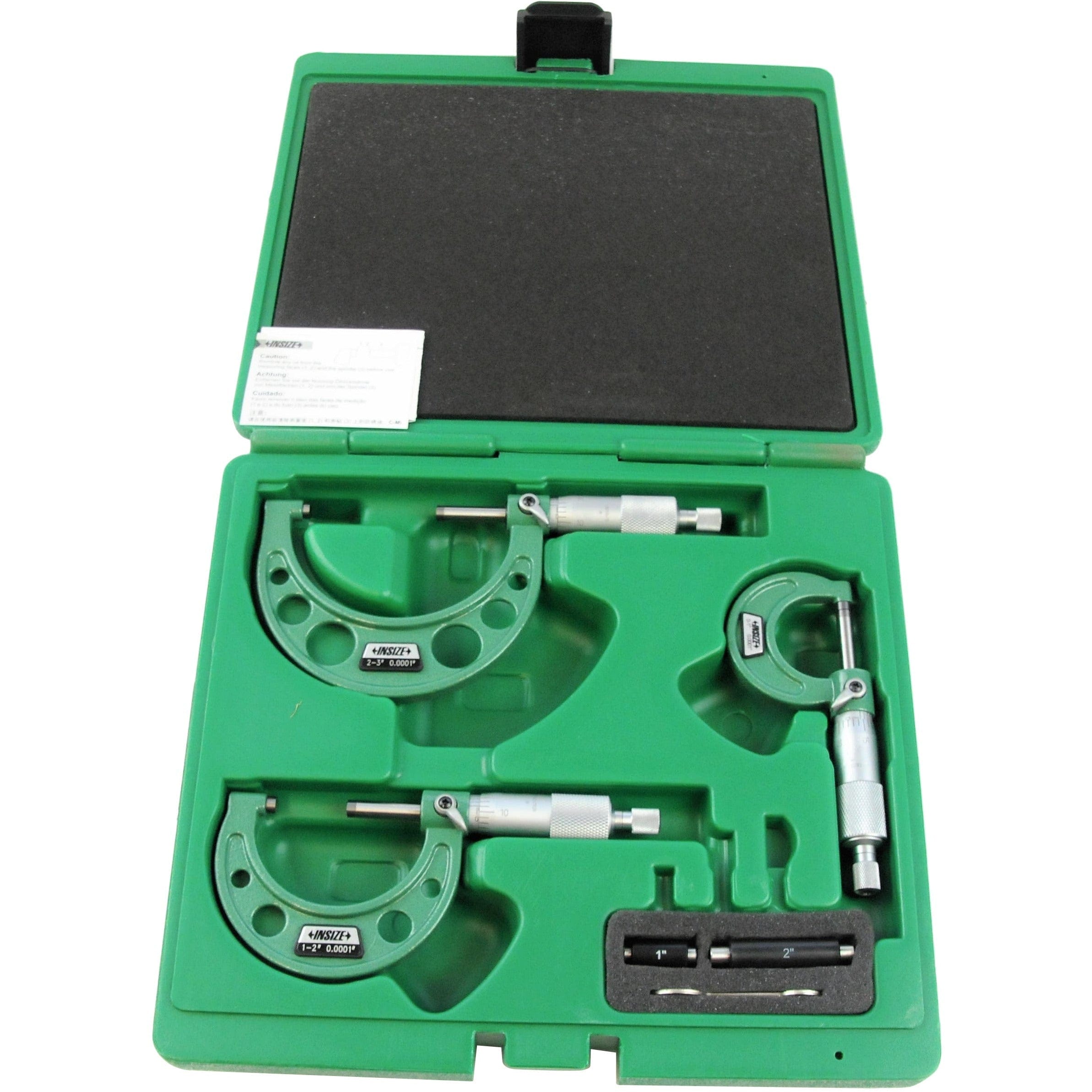 Insize Imperial Outside Micrometer Set 0-3