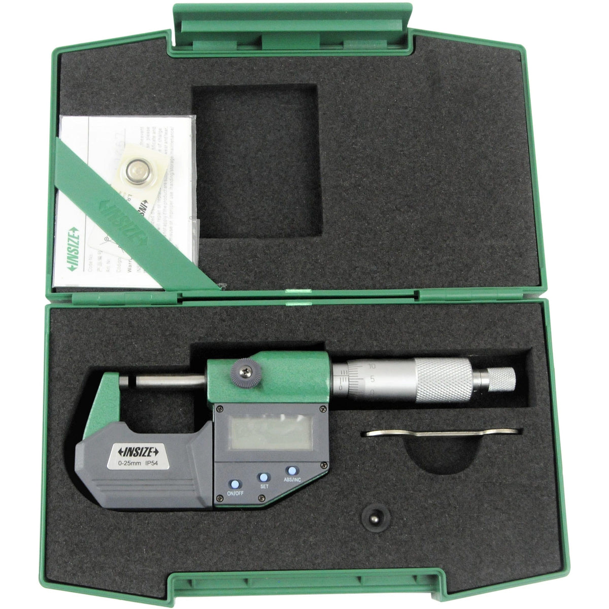 INSIZE Measuring Equipment Insize IP65 Digital Outside Micrometer 0-25mm / 0-1" Range Series 3101-25FA