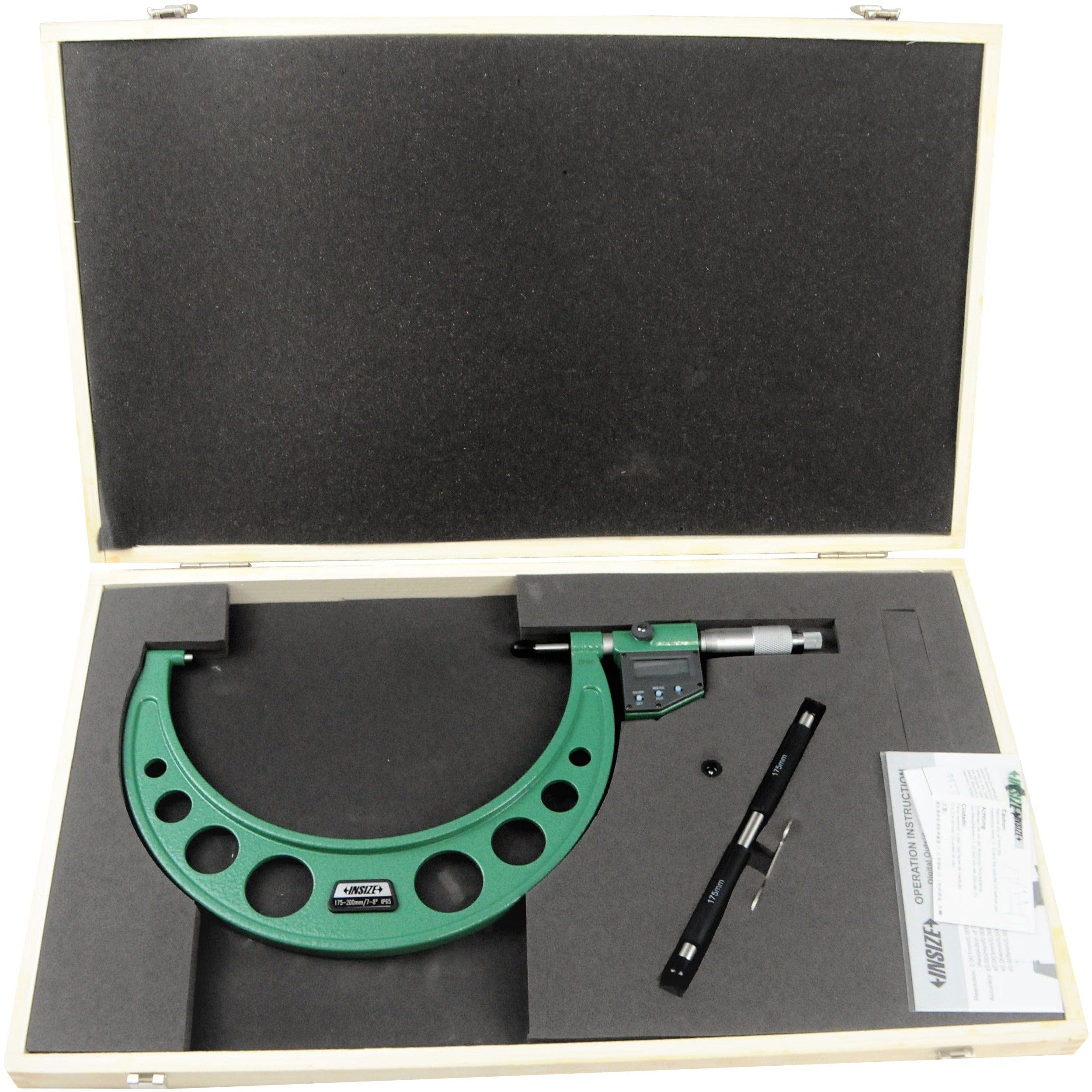 INSIZE Measuring Equipment Insize IP65 Digital Outside Micrometer 175-200mm / 7-8 Range Series 3101-200A