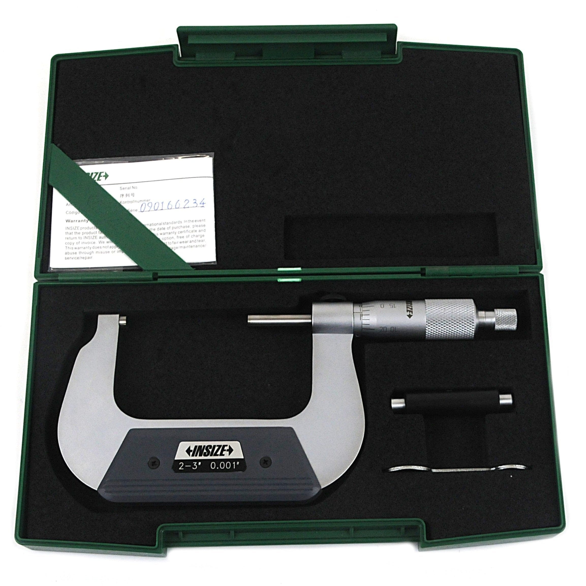 INSIZE Measuring Equipment Insize Left Hand/Right Hand Outside Micrometer 2-3" Range Series 3236-3