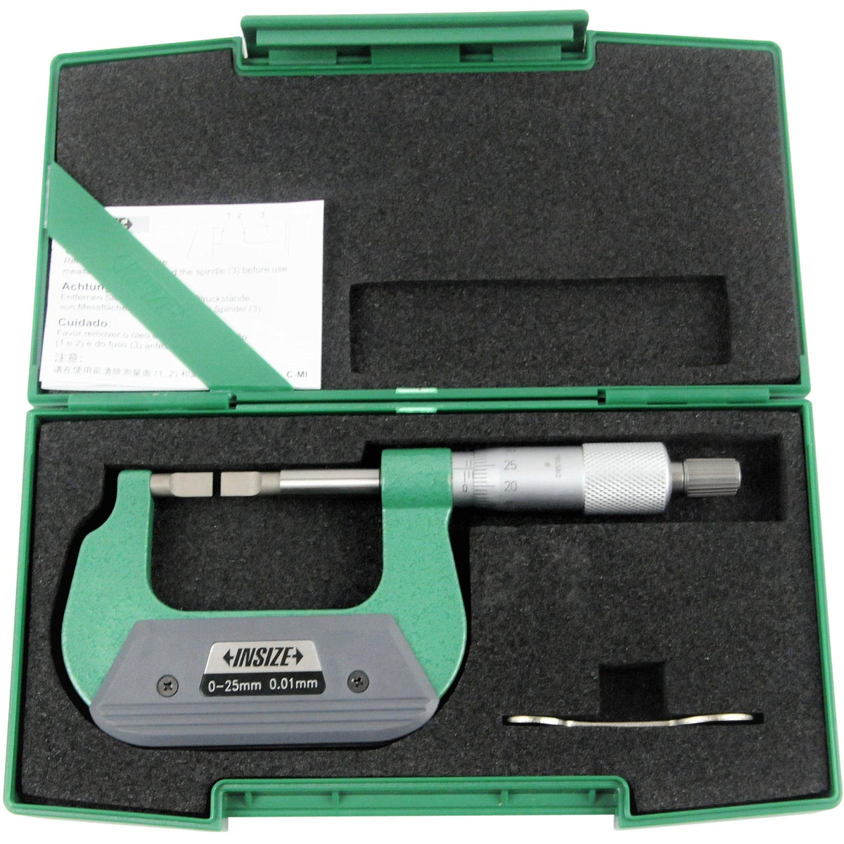 INSIZE Measuring Equipment Insize Metric Outside Blade Micrometer 0-25mm Range Series 3232-25A
