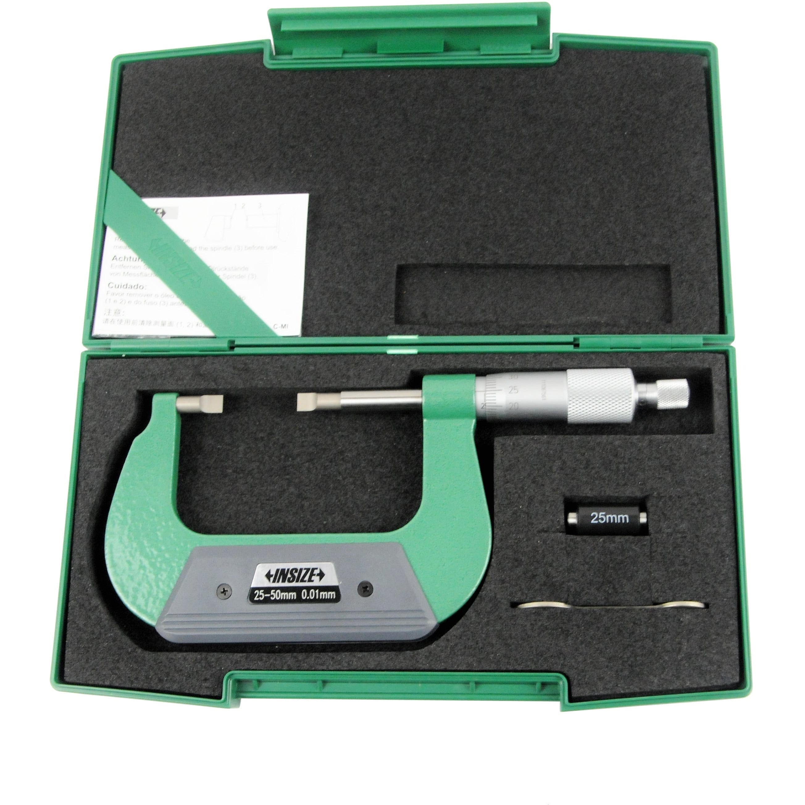 INSIZE Measuring Equipment Insize Metric Outside Blade Micrometer 25-50mm Range Series 3232-50BA