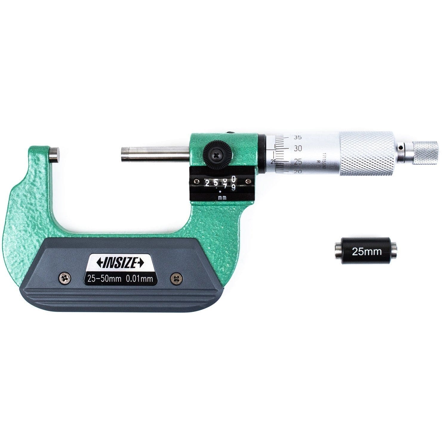 INSIZE Measuring Equipment Insize Metric Outside Micrometer W/ Analog Counter 25-50mm Range Series 3400-50