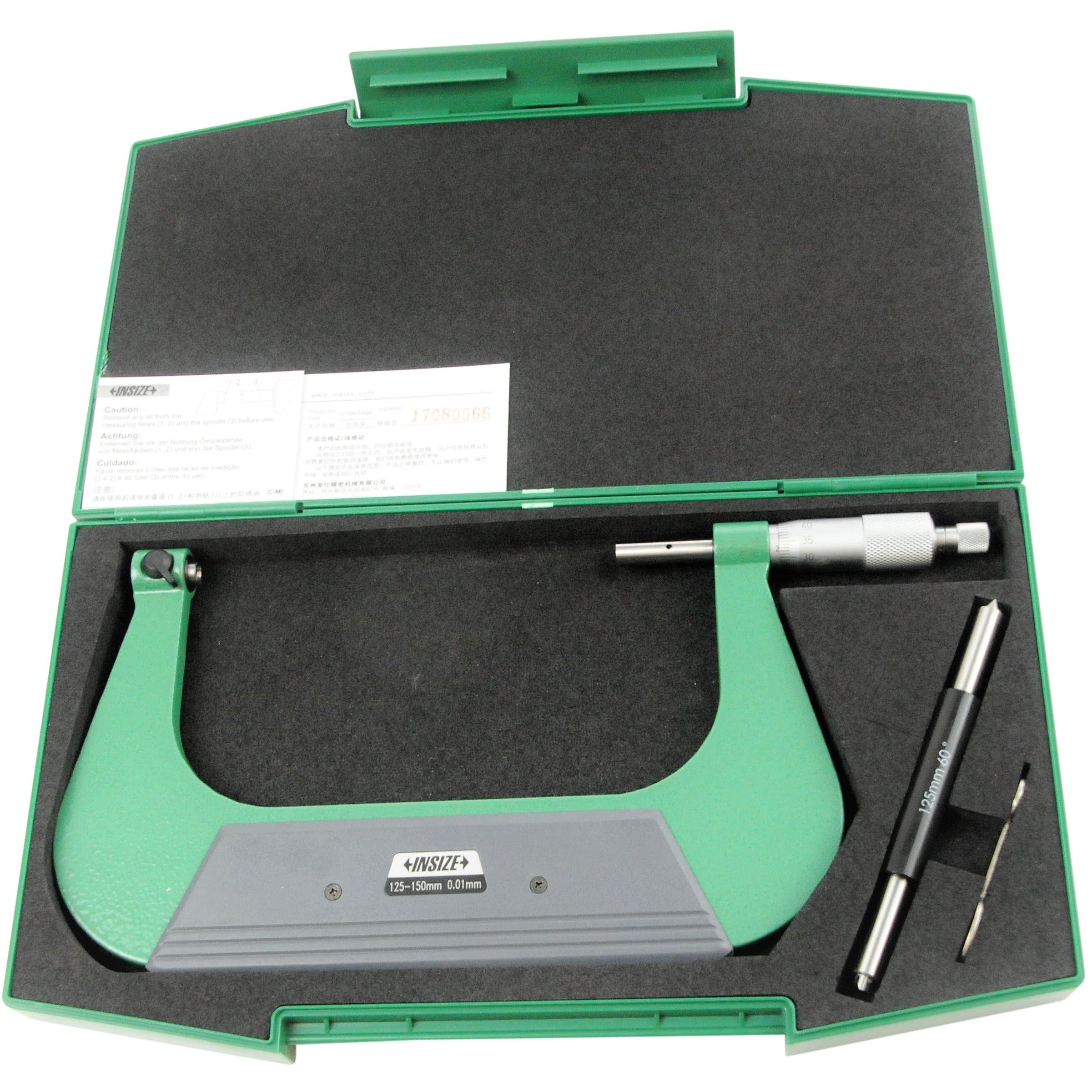 INSIZE Measuring Equipment Insize Screw Thread Micrometer 125-150mm Range Series 3281-150A