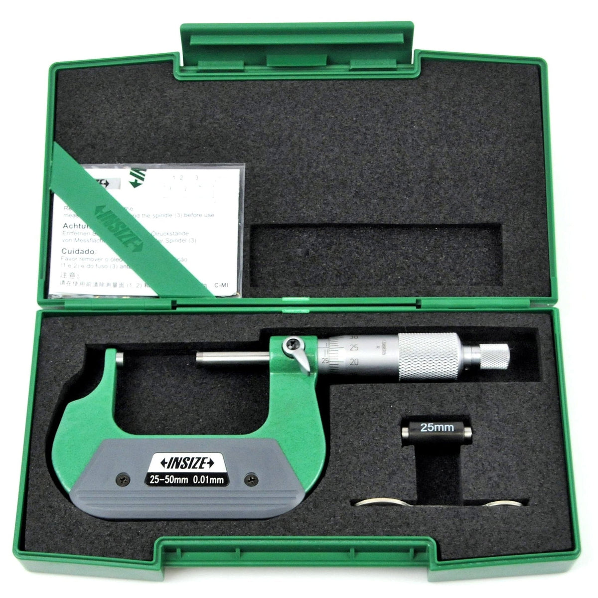 INSIZE Measuring Equipment Insize Spherical Anvil Tube Micrometer 25-50mm Type A Series 3260-50A