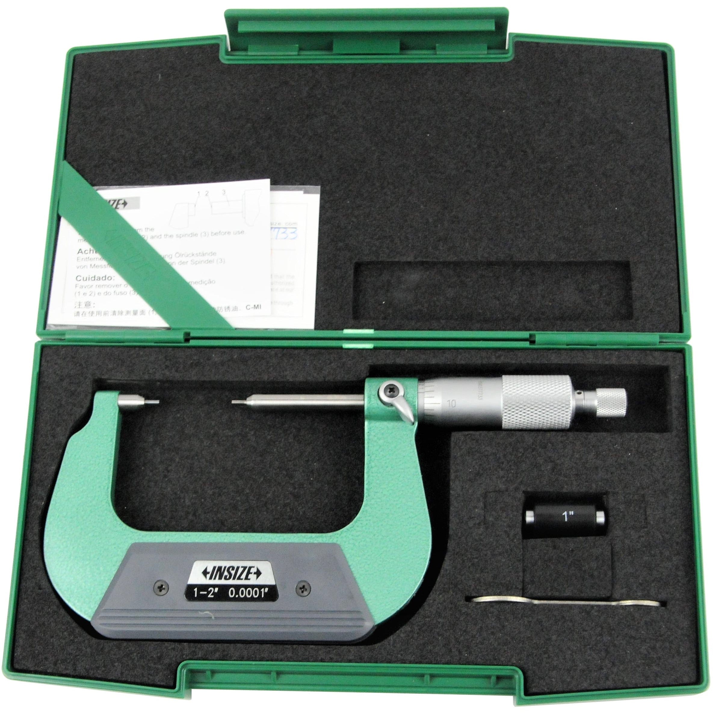 INSIZE Measuring Equipment Insize Spline Micrometer 1-2" Range Series 3233-2
