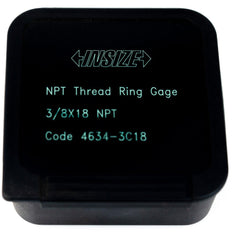 INSIZE Measuring Equipment Insize Thread Ring Gauge 3/8" NPT Range Series 4634-3C18