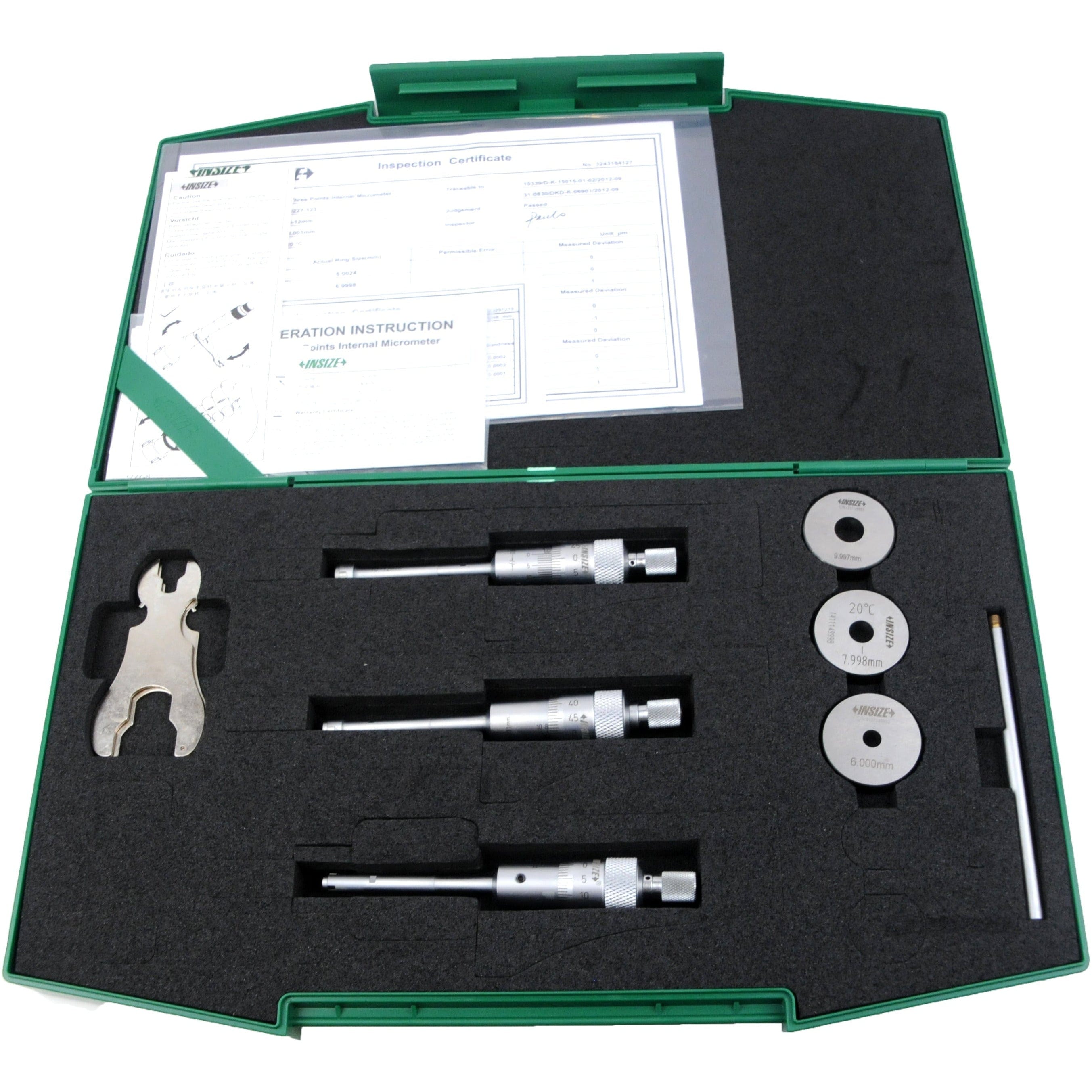 INSIZE Measuring Equipment Insize Three Point Internal Micrometer Set 6-12mm Range Series 3227-123