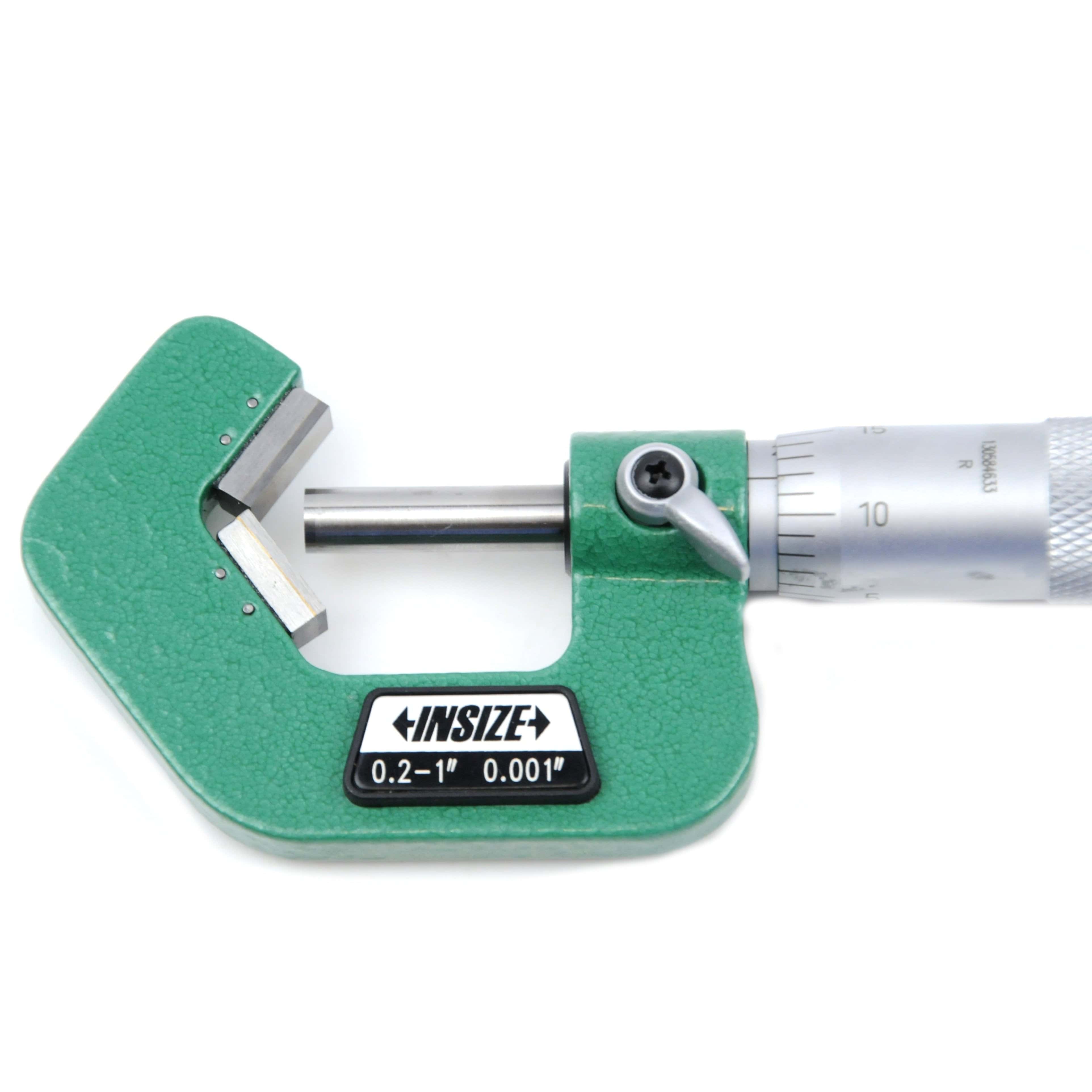 INSIZE Measuring Equipment Insize V Shape Anvil Micrometer 0.2-1" Range Series 3290-105