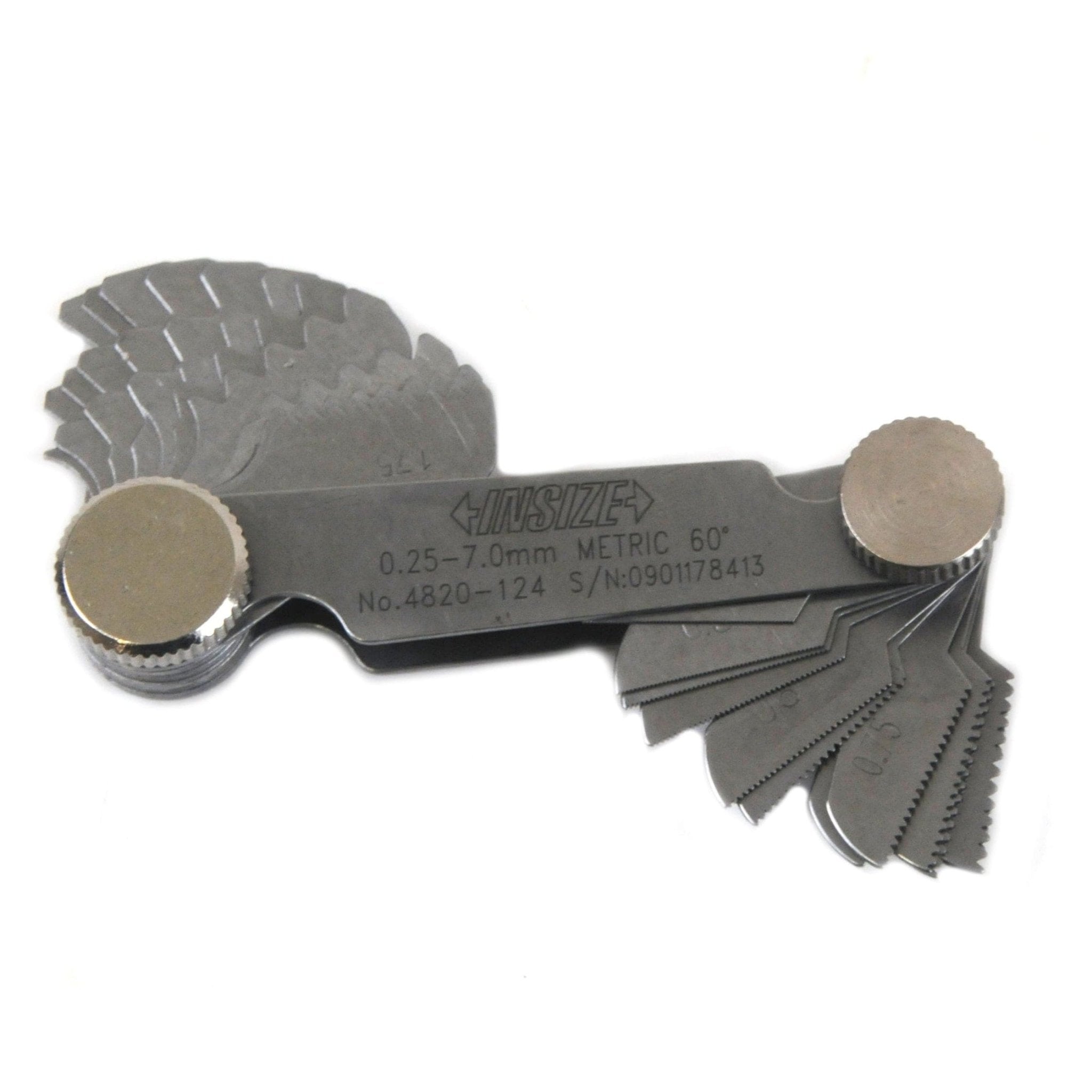 Insize Metric 60° Screw Pitch Gauge 0.25-7mm Range Series 4820-124 - Twin Eagle Imports