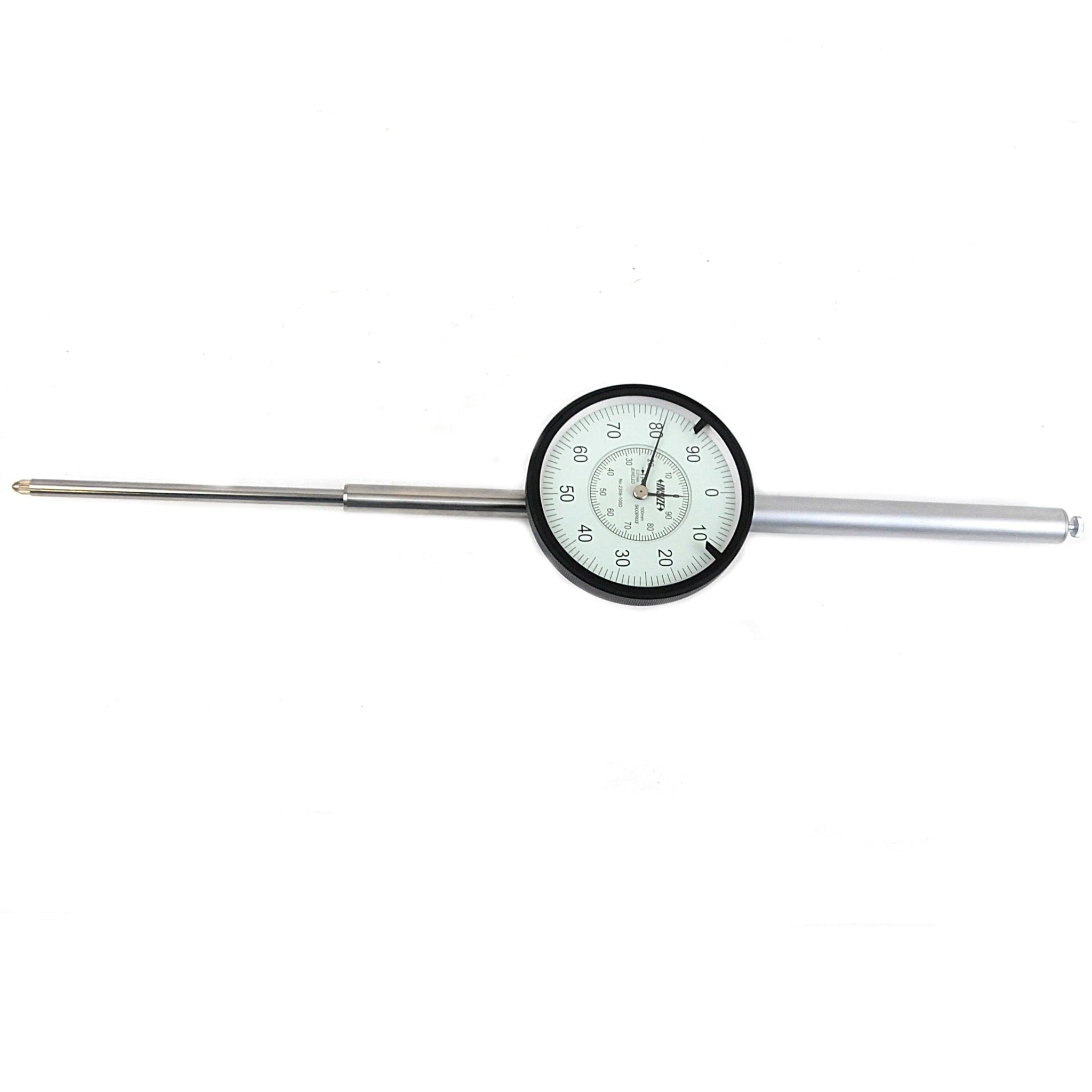 Insize Metric Long Stroke Dial Indicator 100mm Range Series 2309-100D - Twin Eagle Imports