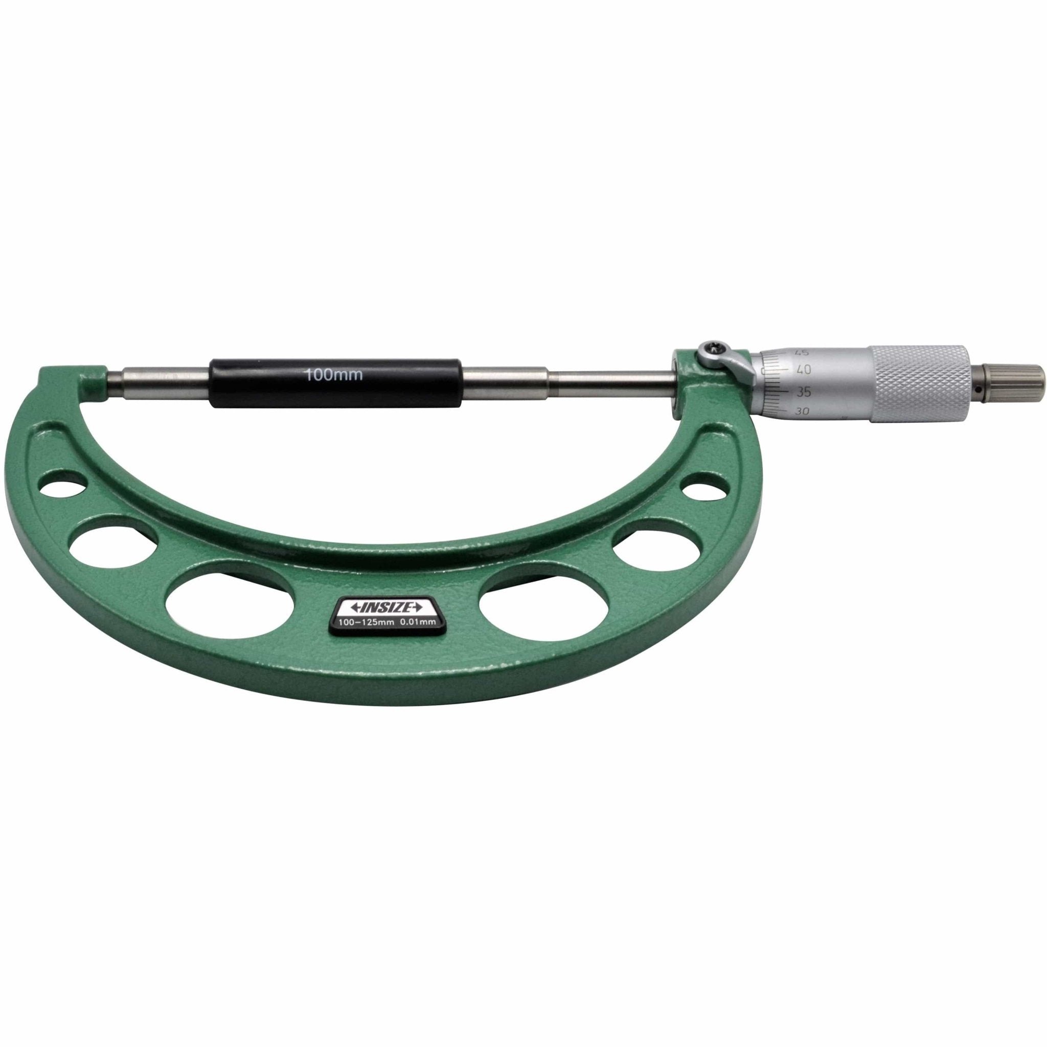 Insize Metric Outside Micrometer 100-125mm Range Series 3203-125A - Twin Eagle Imports