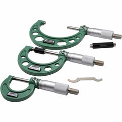 Insize Metric Outside Micrometer 3 Piece Set 0-75mm Range Series 3203-753A - Twin Eagle Imports