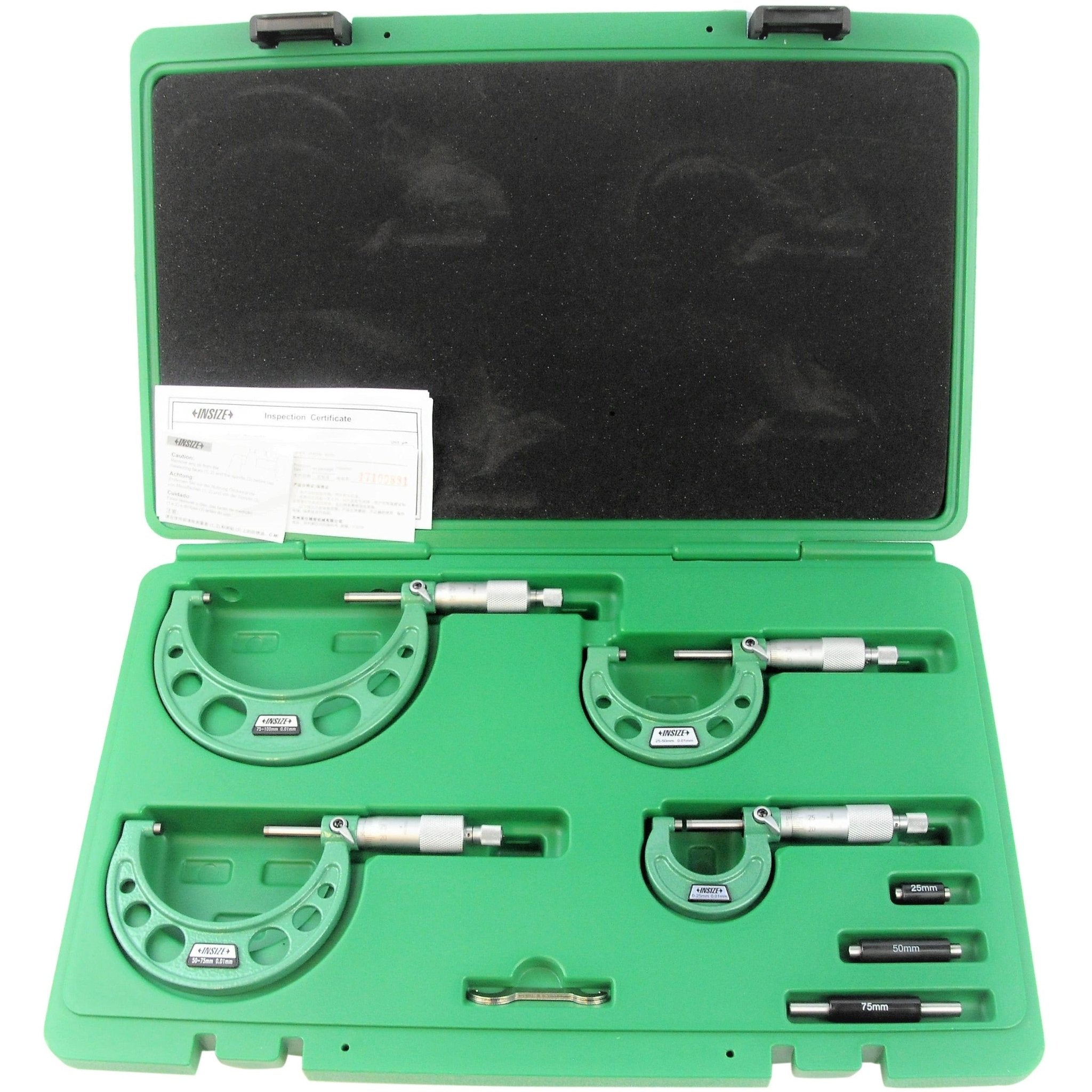 Insize Metric Outside Micrometer Set 150-300mm Range Series 3203-3006A - Twin Eagle Imports
