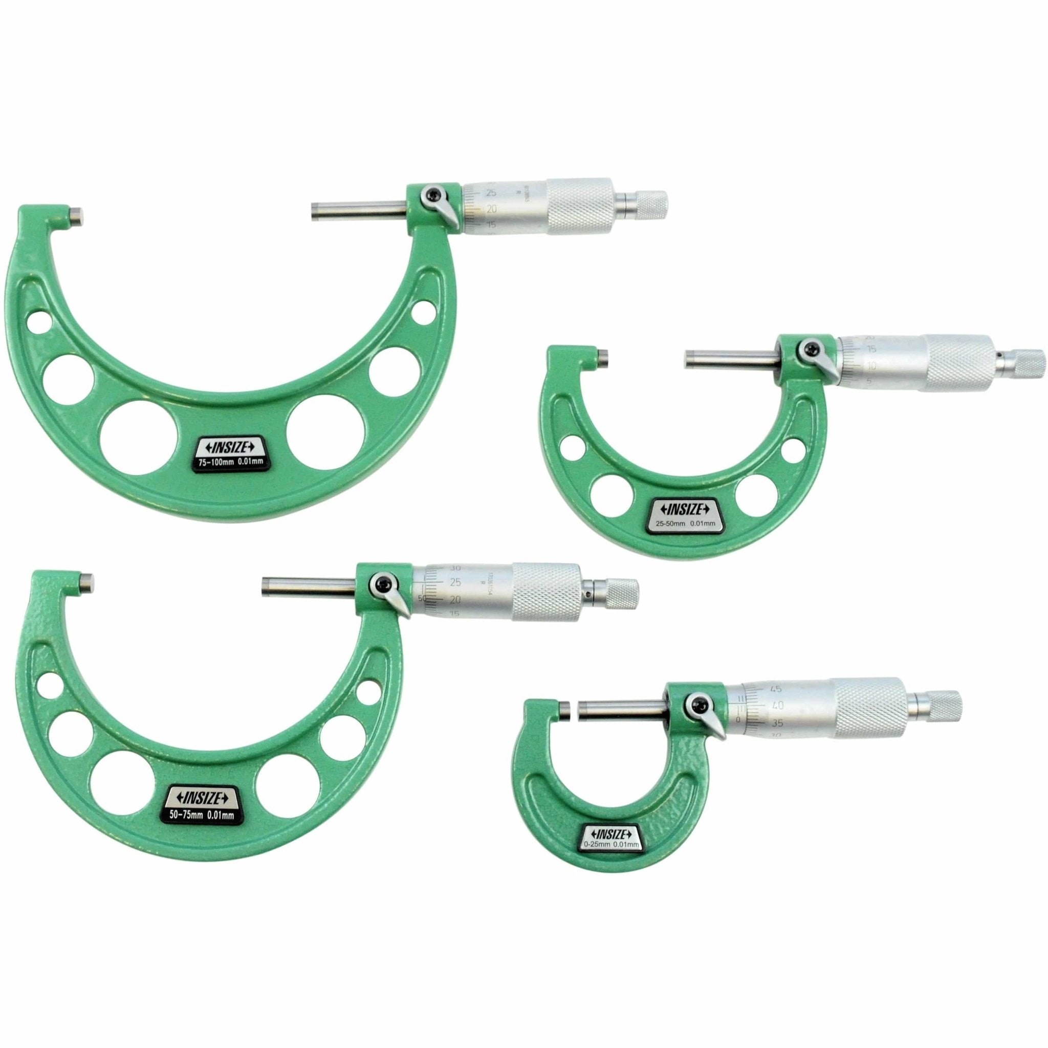 Insize Metric Outside Micrometer Set 150-300mm Range Series 3203-3006A - Twin Eagle Imports