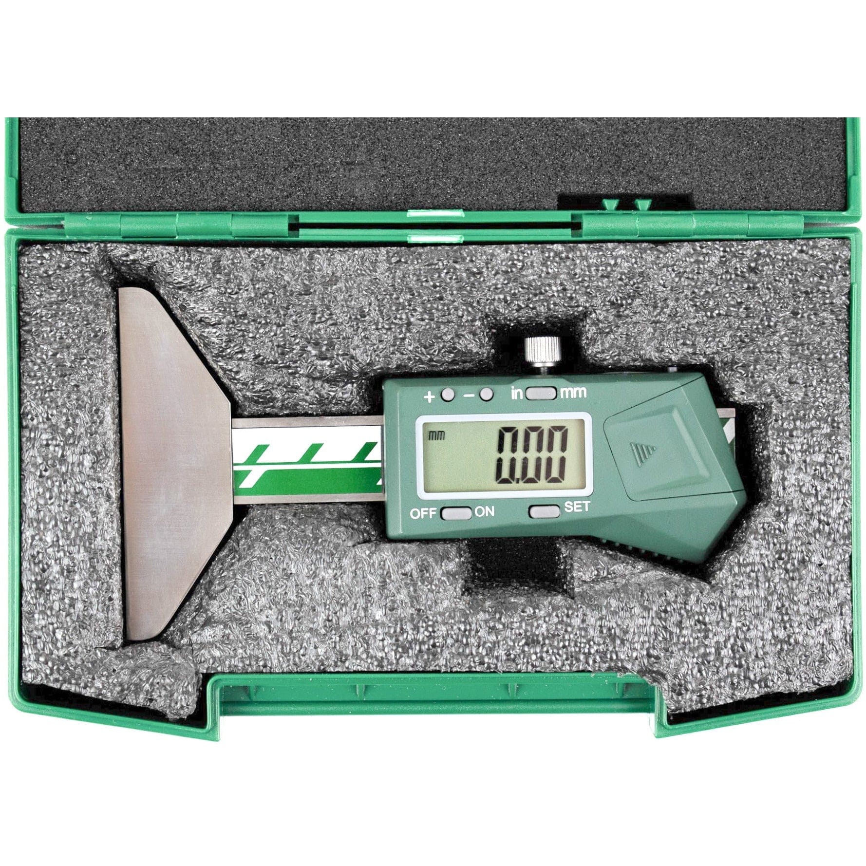 Insize Mini Digital Depth Gauge W/ Round Bar 114mm Range Series 1140-25 - Twin Eagle Imports