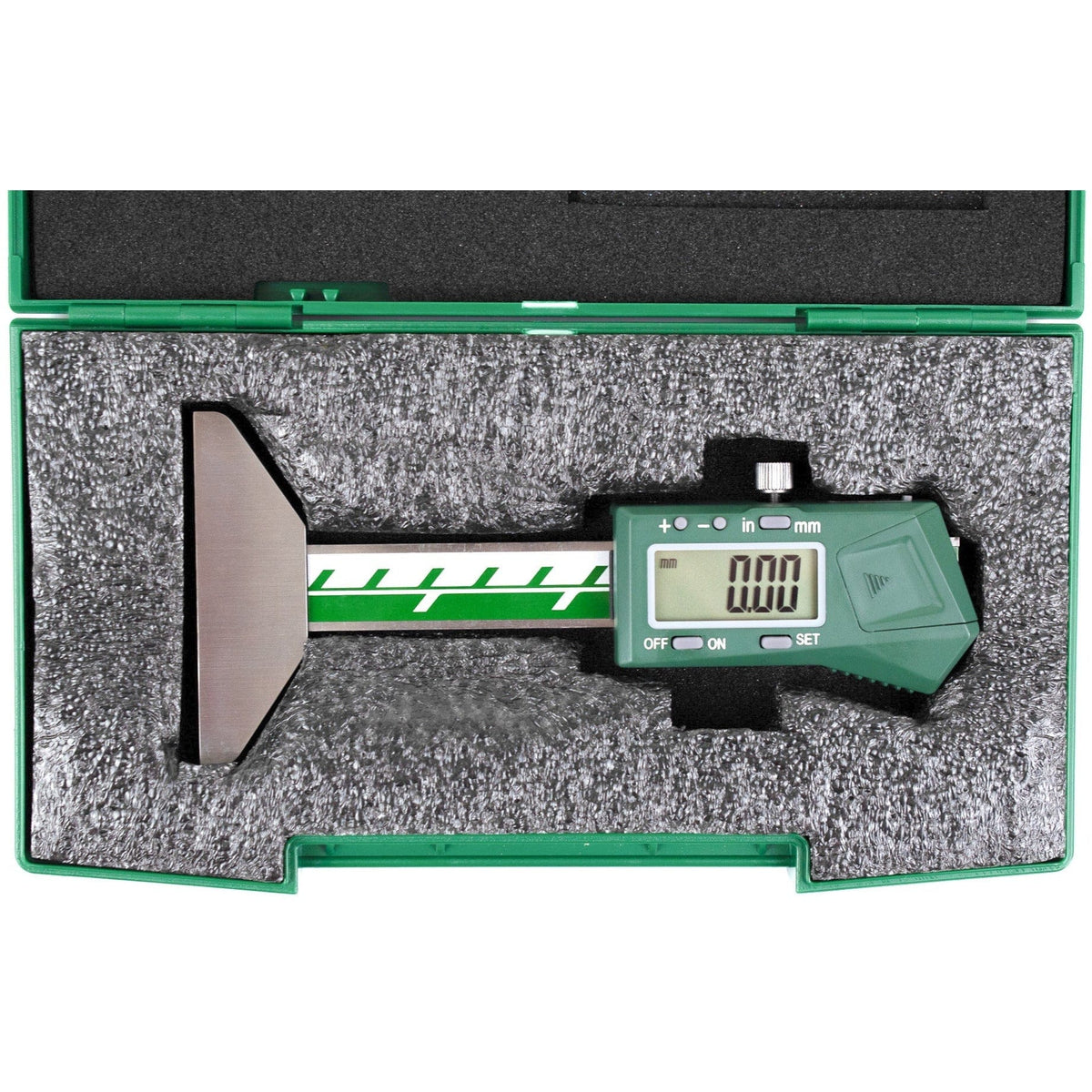 Insize Mini Digital Depth Gauge W/ Round Bar 140mm Range Series 1140-50 - Twin Eagle Imports
