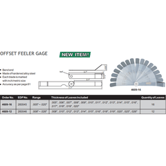 Insize Offset Feeler Gauge 0.005-0.02" Range Series 4609-16 - Twin Eagle Imports