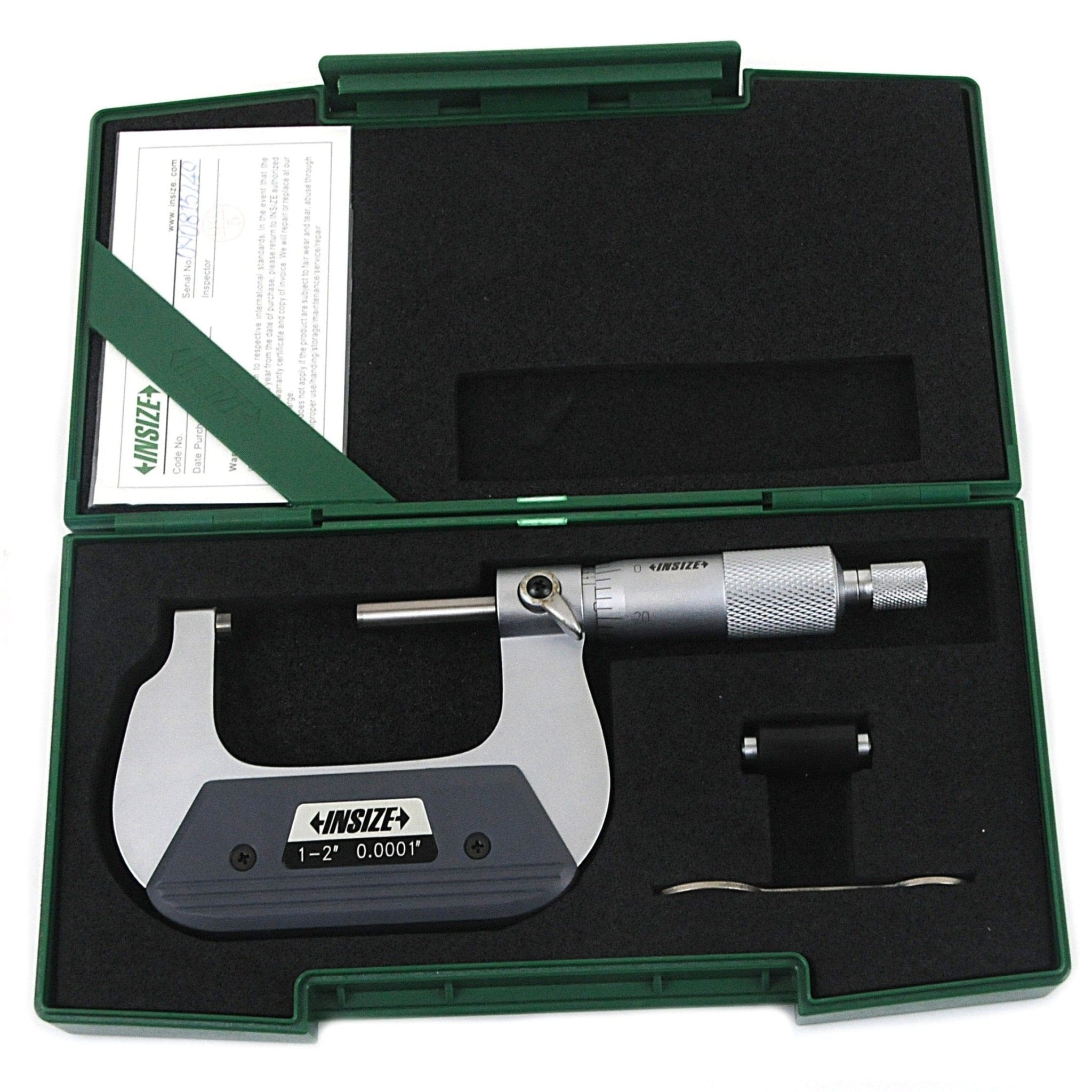 Insize Outside Micrometer 1-2" Range Series 3200-2 - Twin Eagle Imports
