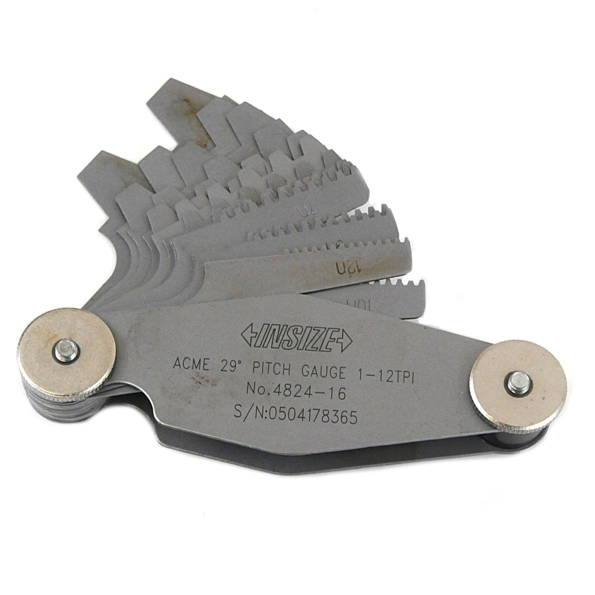 Insize Pitch Gauge 1-12TPI Range Series 4824-16 - Twin Eagle Imports