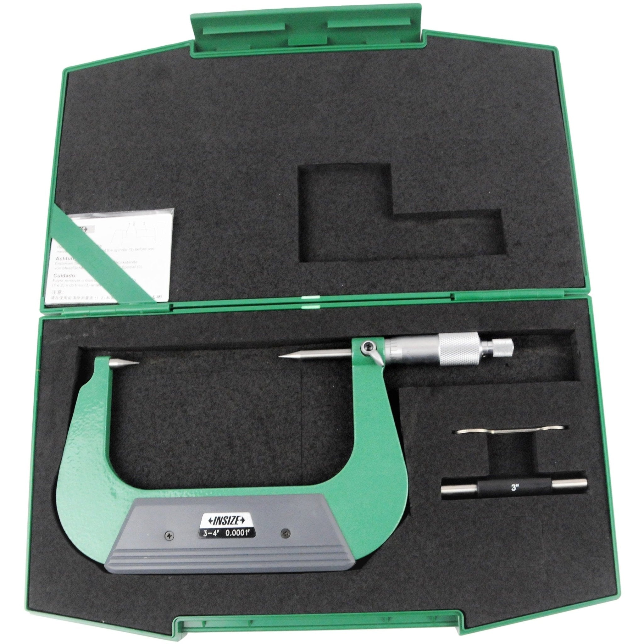 Insize Point Micrometer 3-4" Range Series 3230-4 - Twin Eagle Imports