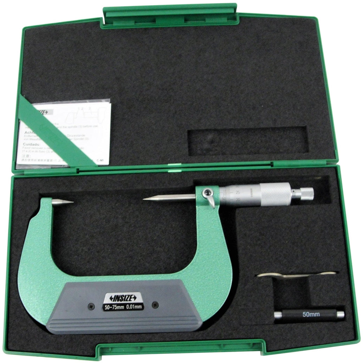 Insize Point Micrometer 50-75mm Range Series 3230-75A - Twin Eagle Imports