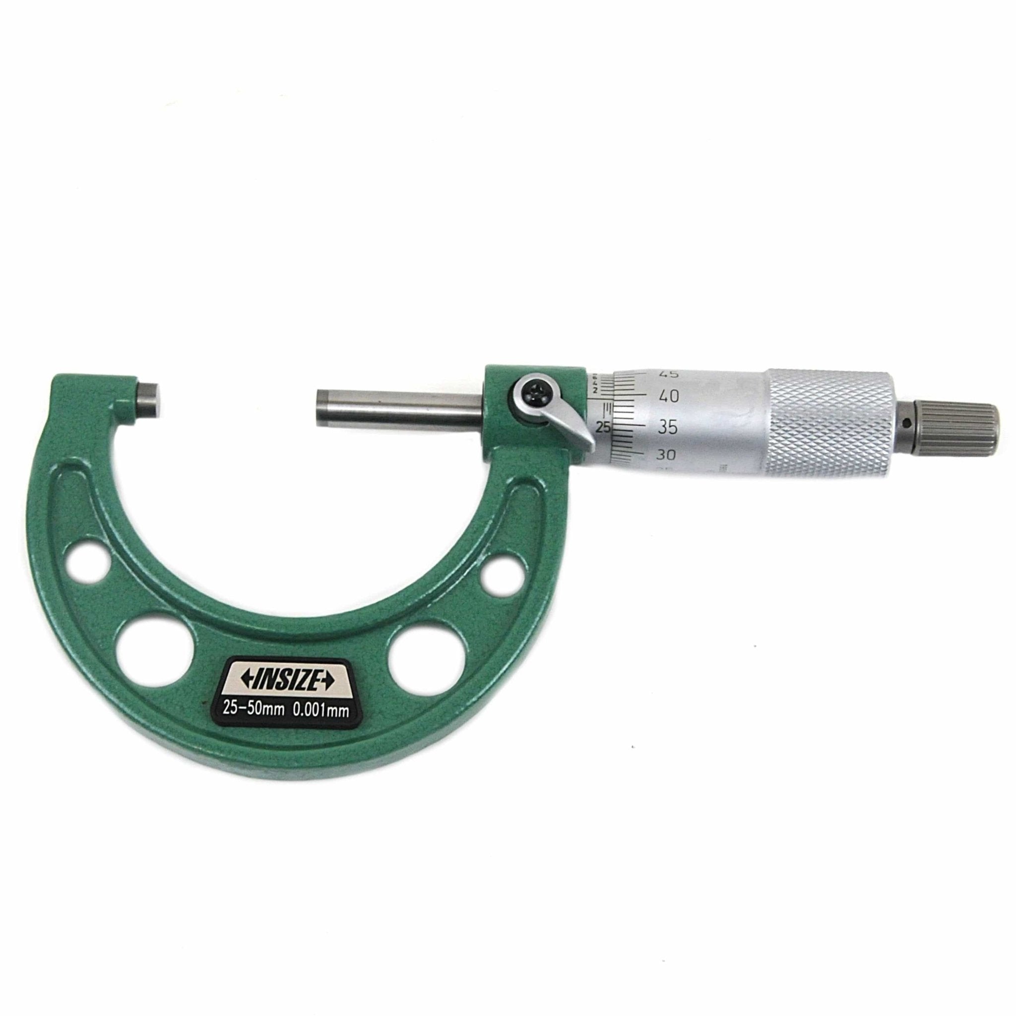 Insize Ratchet Stop Type Outside Micrometer 25-50mm Range Series 3210-50A - Twin Eagle Imports
