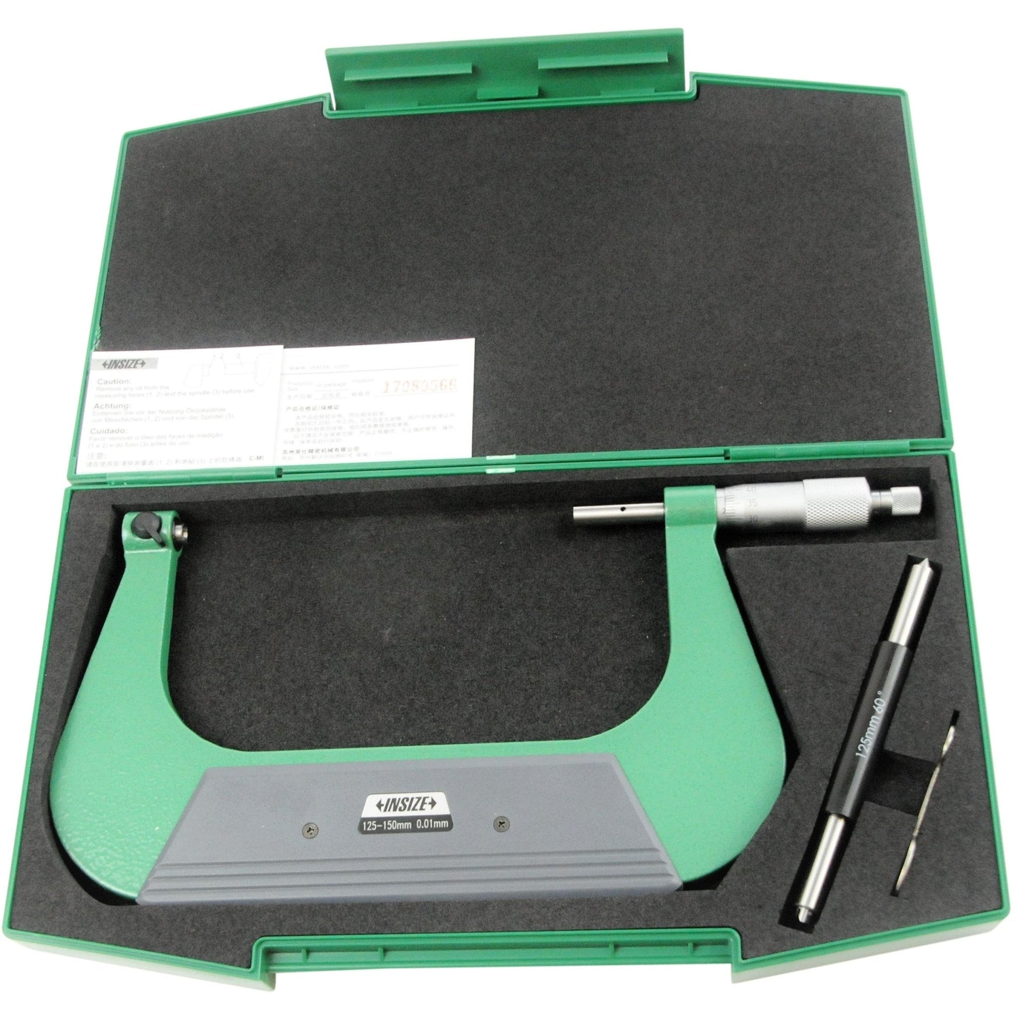 Insize Screw Thread Micrometer 125-150mm Range Series 3281-150A - Twin Eagle Imports