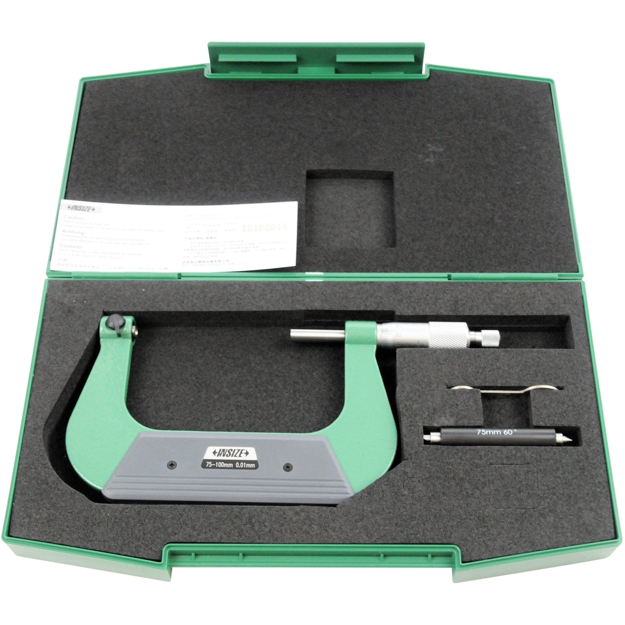 Insize Screw Thread Micrometer 75-100mm Range Series 3281-100A - Twin Eagle Imports