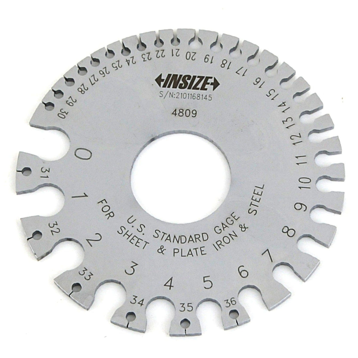 Insize Sheet Metal Gauge AWG 0–36 Range Series 4809 - Twin Eagle Imports