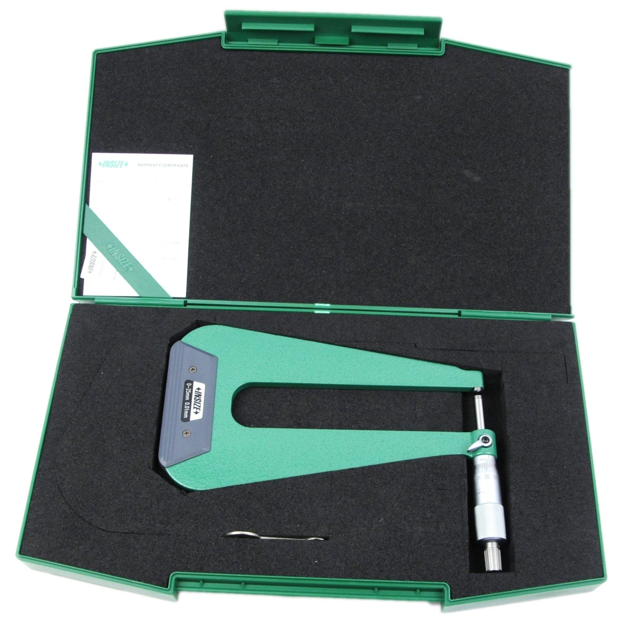 Insize Sheet Metal Micrometer 0-25mm Range Series 3239-253F - Twin Eagle Imports