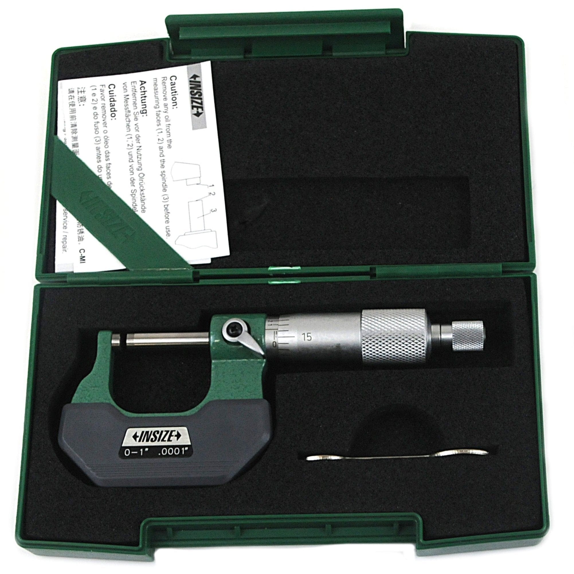 Insize Spherical Anvil Tube Micrometer 0-1" Type A Series 3260-1 - Twin Eagle Imports