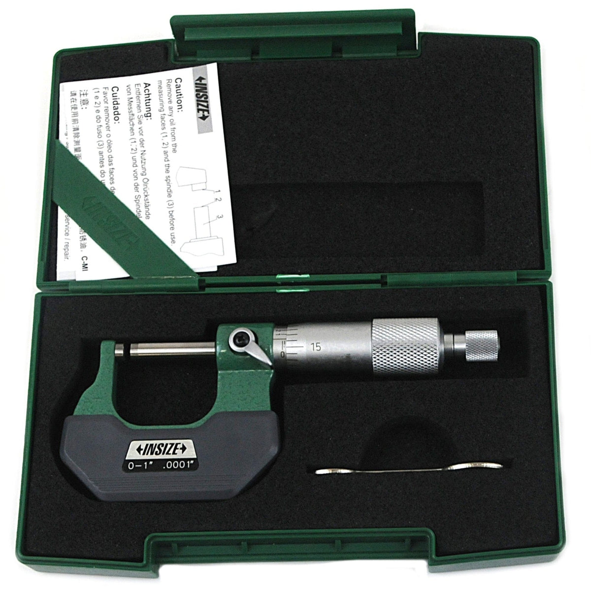 Insize Spherical Anvil Tube Micrometer 0-1" Type A Series 3260-1 - Twin Eagle Imports