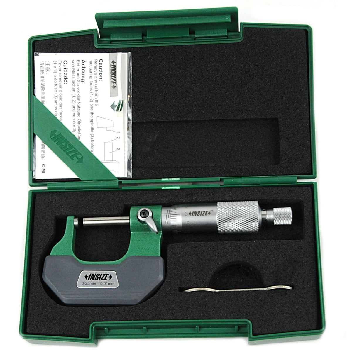 Insize Spherical Anvil Tube Micrometer 0-25mm Type A Series 3260-25A - Twin Eagle Imports