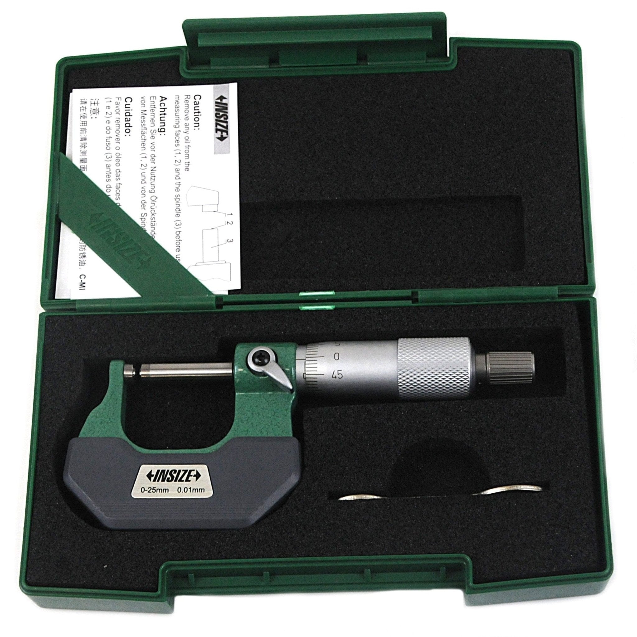 Insize Spherical Anvil Tube Micrometer 0-25mm Type B Series 3260-25SA - Twin Eagle Imports