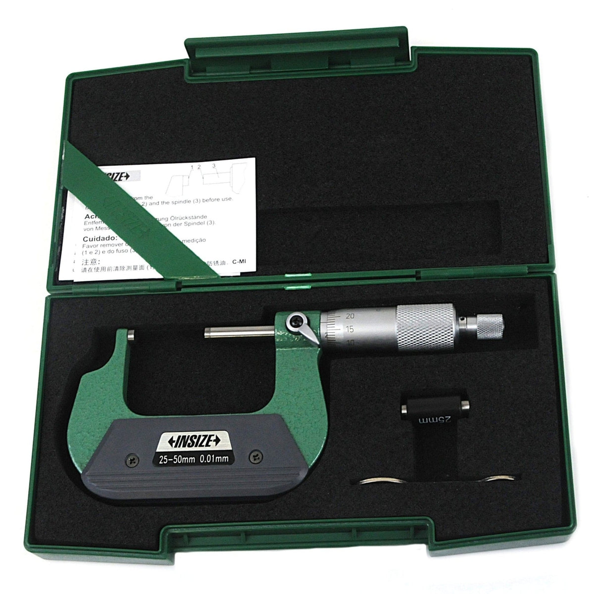 Insize Spherical Anvil Tube Micrometer 25-50mm Type B Series 3260-50SA - Twin Eagle Imports