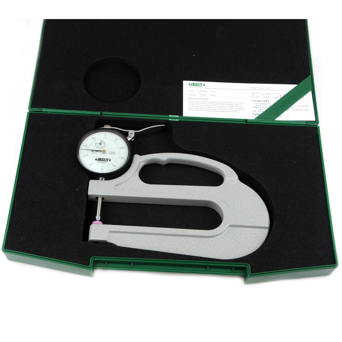 Insize Thickness Gauge 0-20mm x 0.01mm Range Series 2365-20B - Twin Eagle Imports