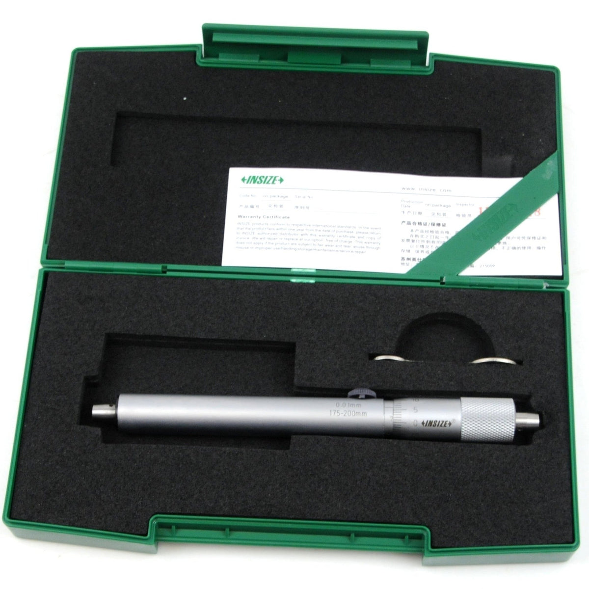 Insize Tubular Inside Micrometer 175-200mm Range Series 3229-200 - Twin Eagle Imports