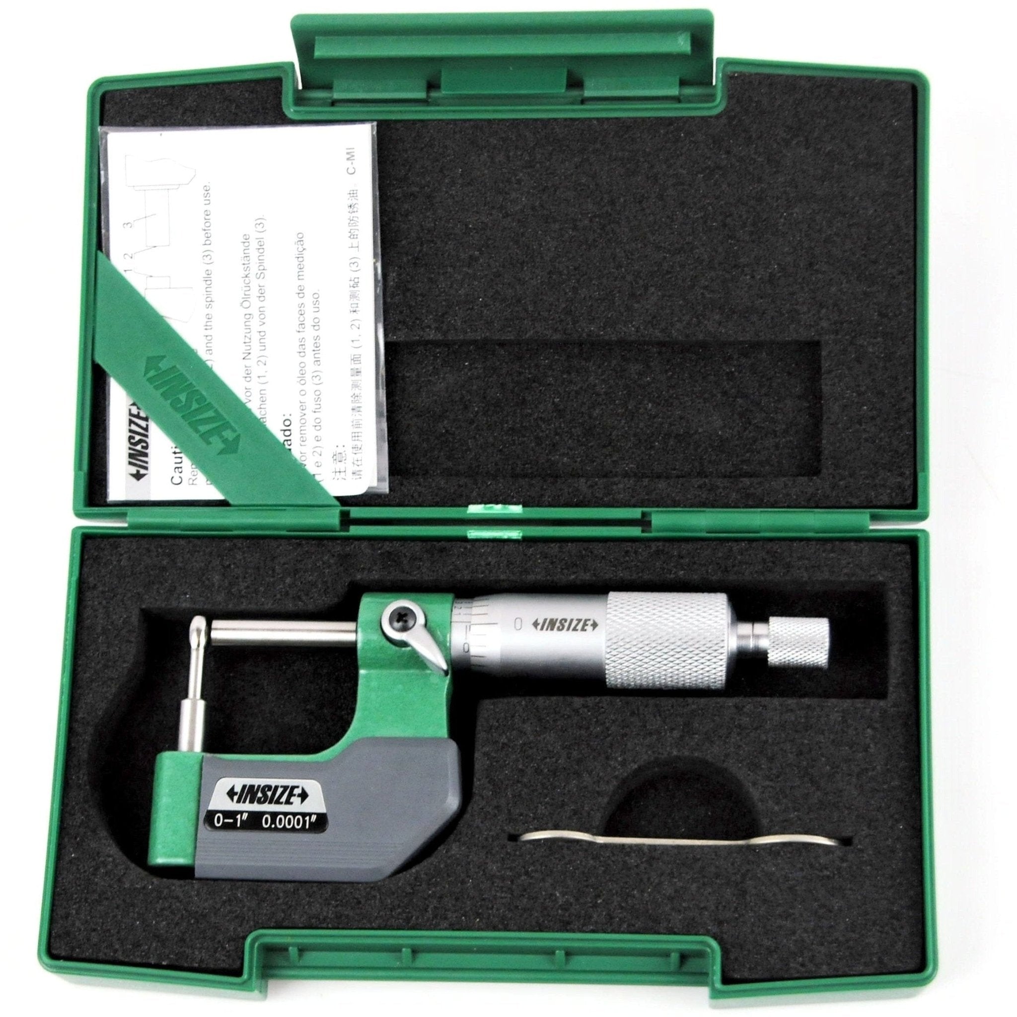 Insize Type D Cylindrical Anvil Micrometer 0-1" Range Series 3261-1D - Twin Eagle Imports