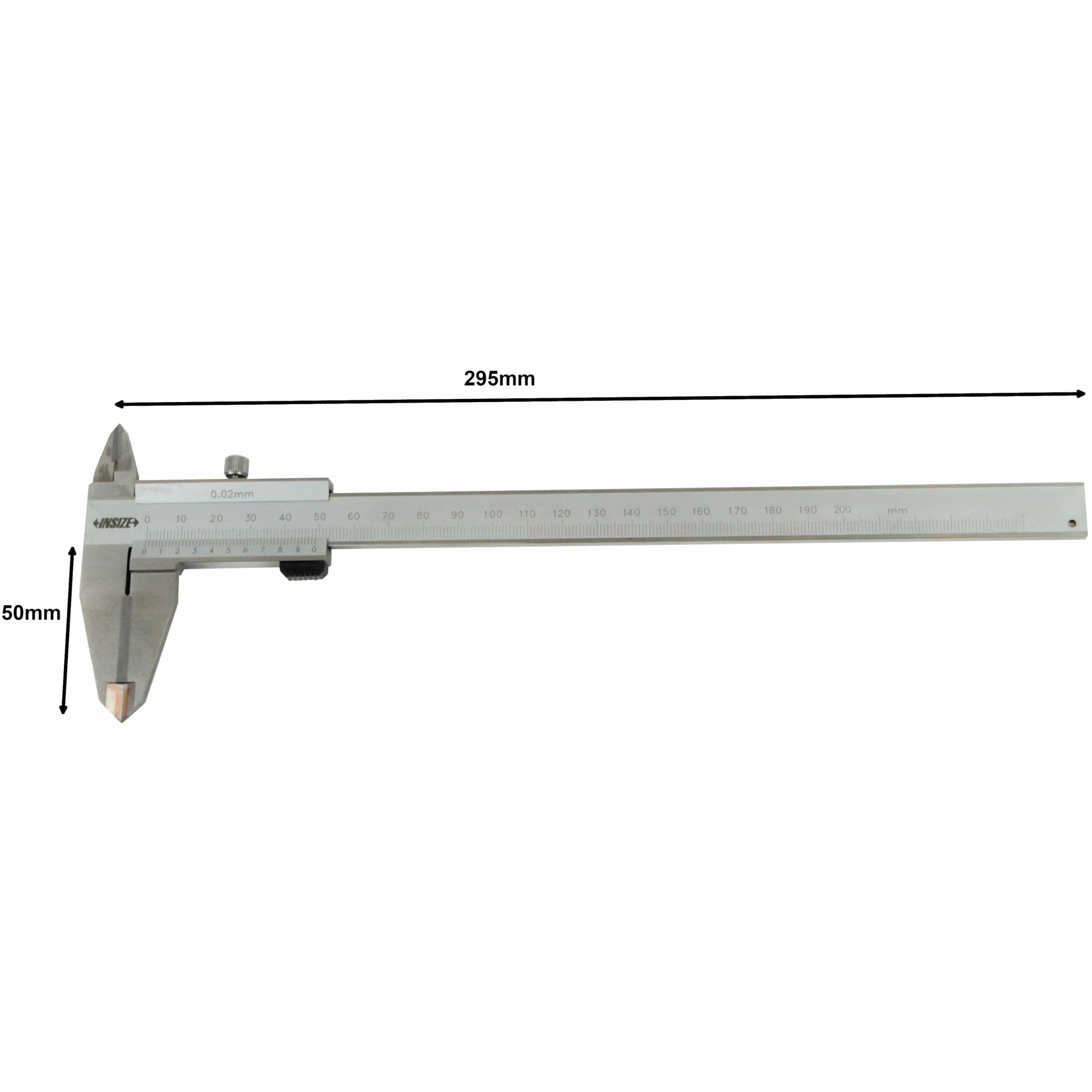 Insize Vernier Caliper 0-200mm x 0.02mm Range Series 1238-2001 - Twin Eagle Imports