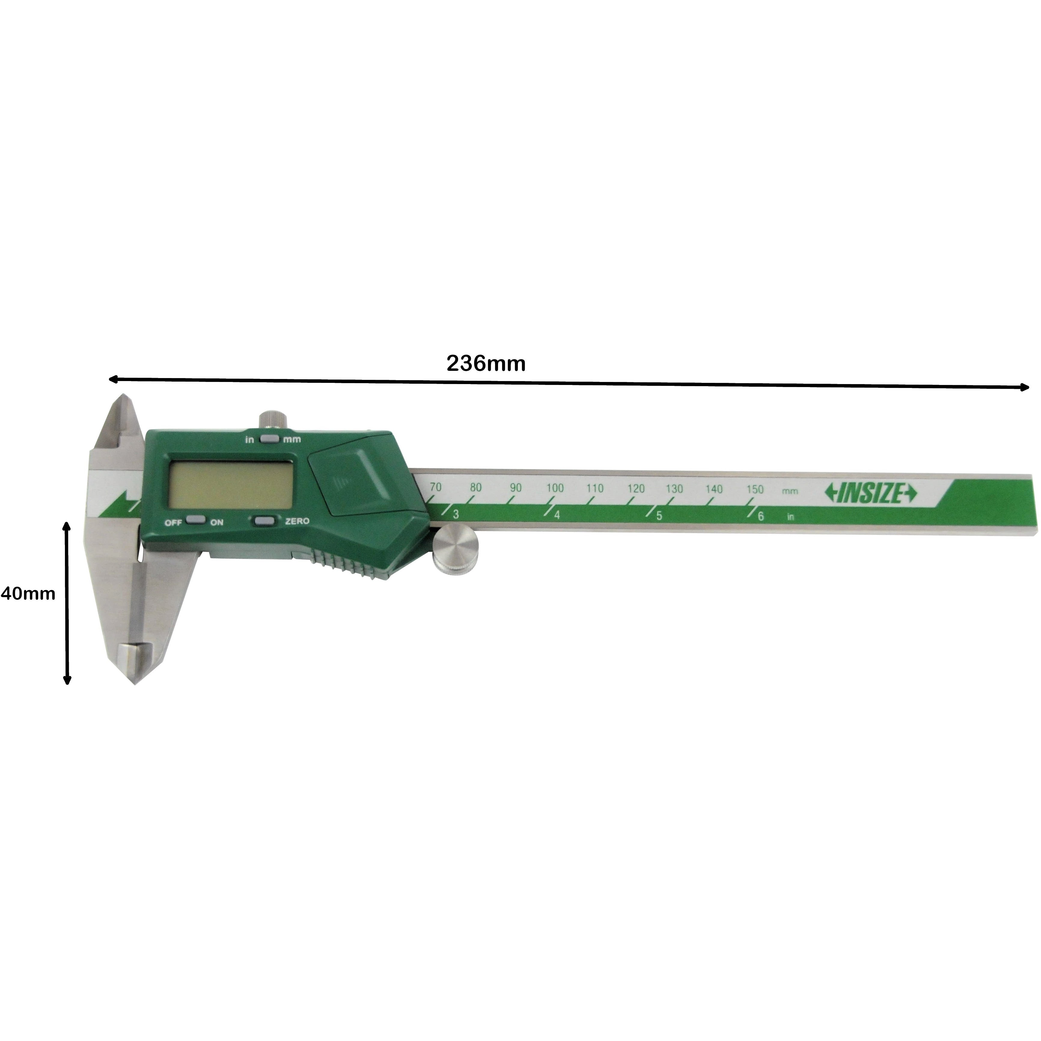 Insize Digital Caliper TCT 0-150mm/0-6" Range Series 1110-150A