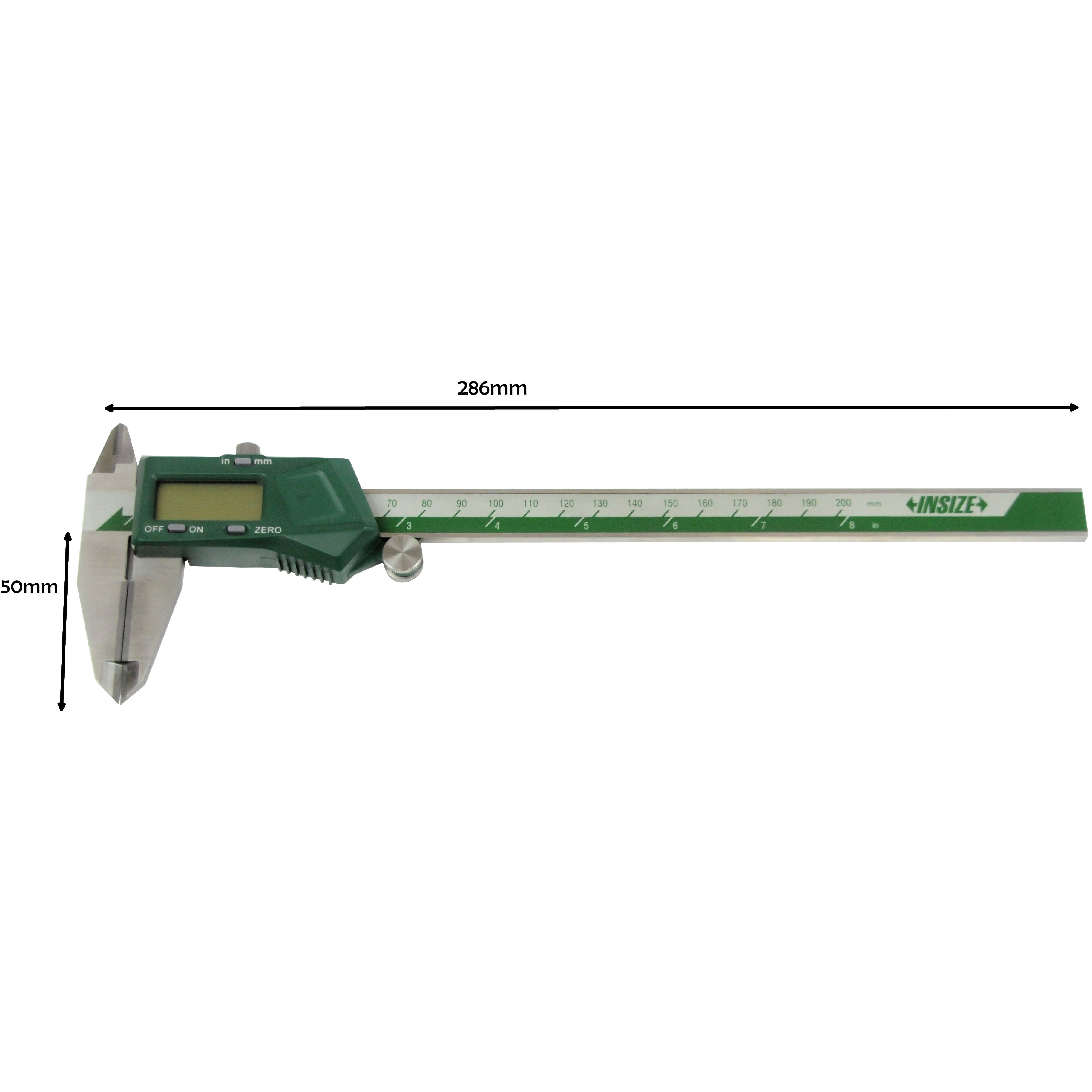 Insize Digital Caliper TCT 0-200mm/0-8" Range Series 1110-200A