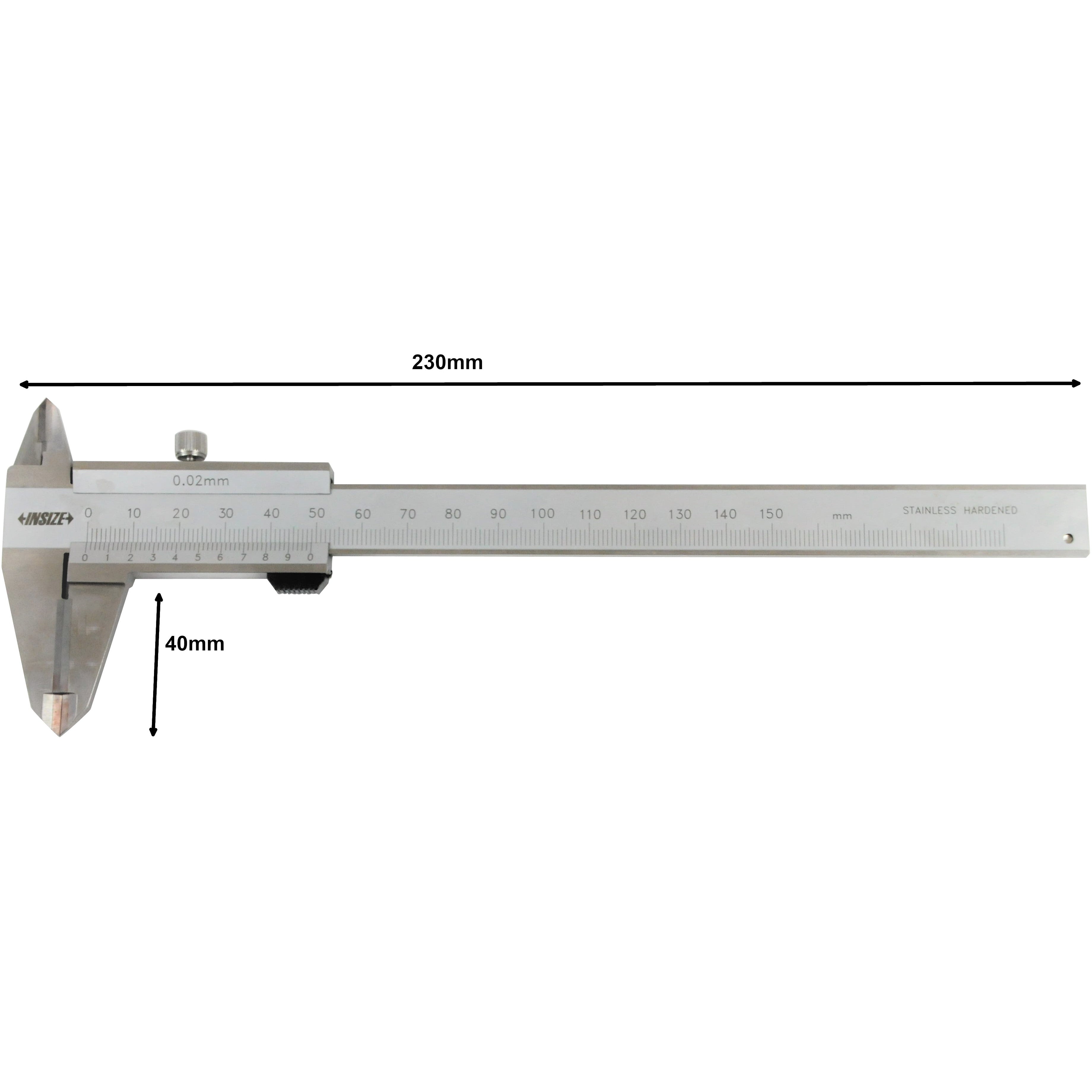 Insize Vernier Caliper 0-150mm/0-6" Range Series 1238-1501