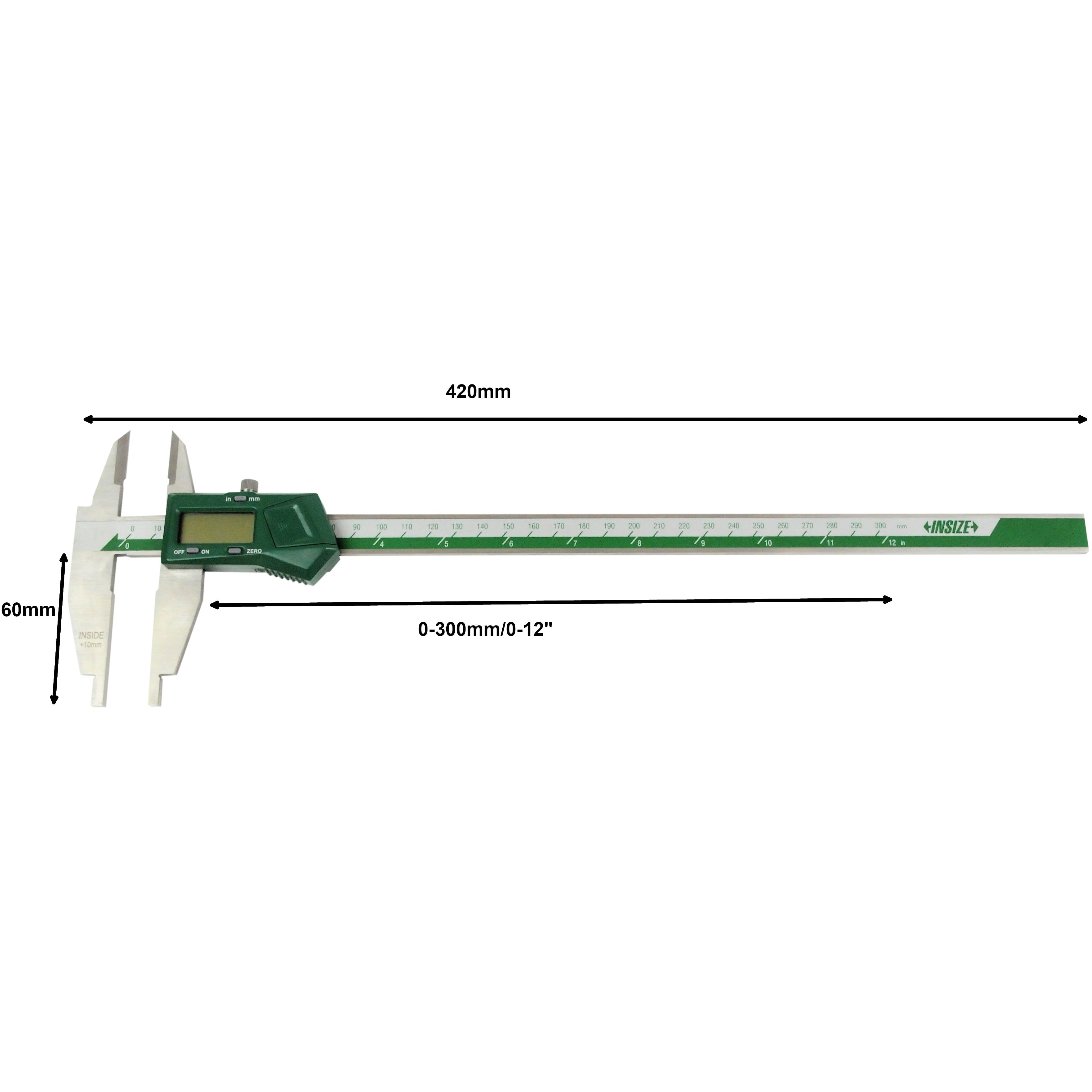 Insize Digital Caliper 0-300mm/0-12" Range Series 1171-306