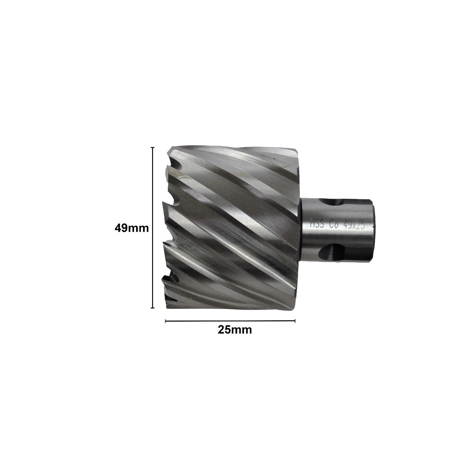 49x25 mm HSS Annular Broach Cutter ; Rotabroach Magnetic Drill ; Universal Shank
